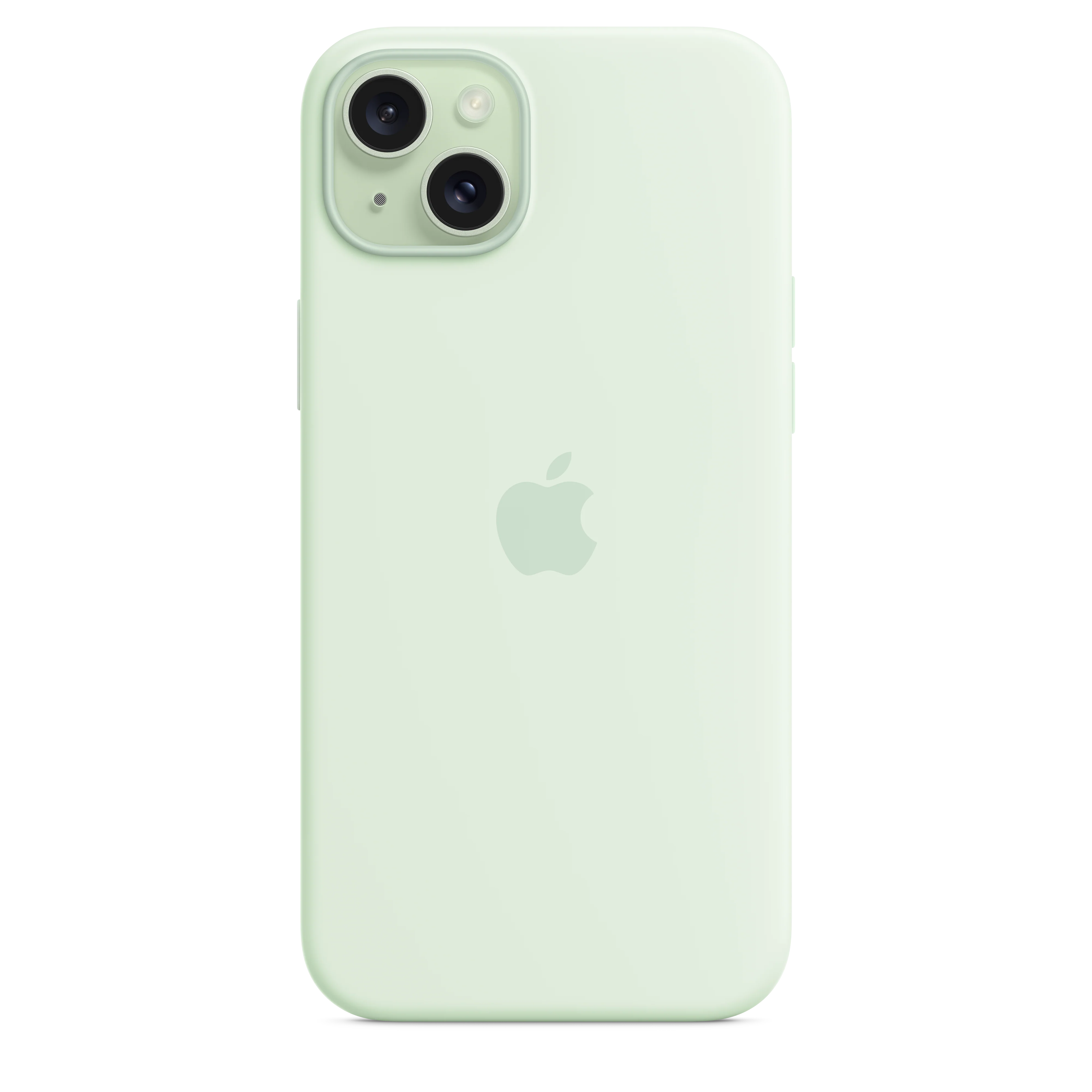 iPhone 15 Plus Silicone Case with MagSafe - Soft Mint - Image 4