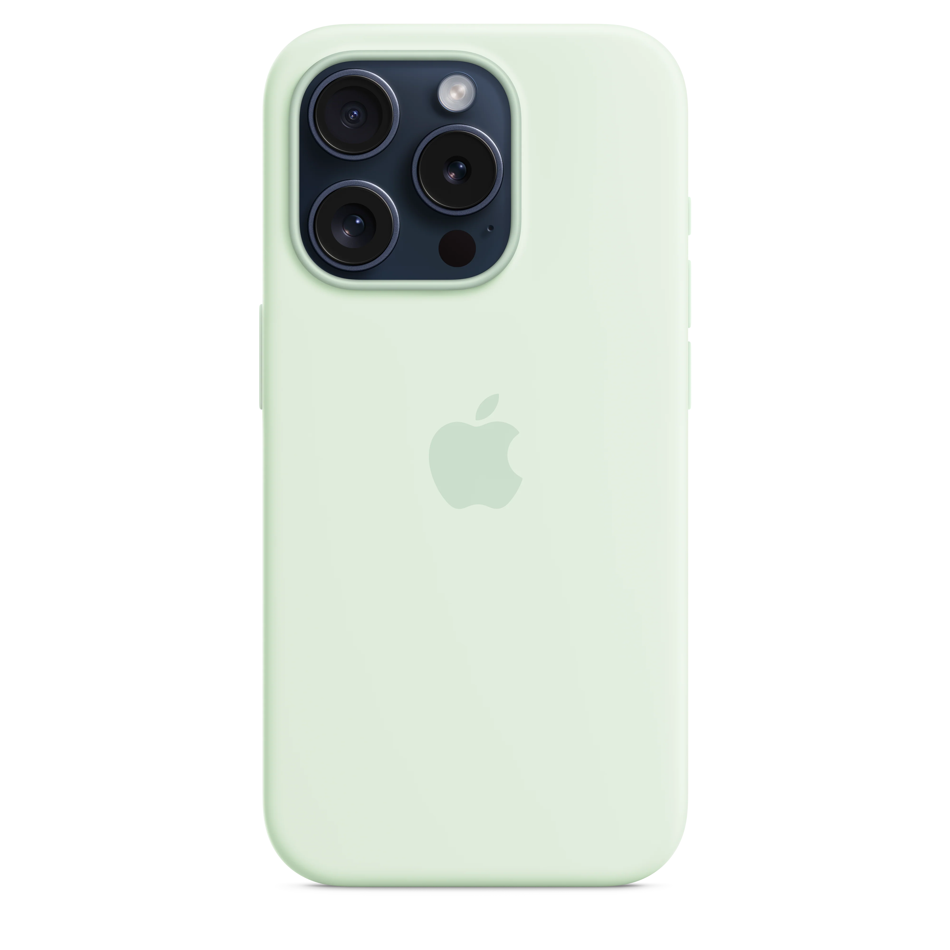 iPhone 15 Pro Silicone Case with MagSafe - Soft Mint - Image 2