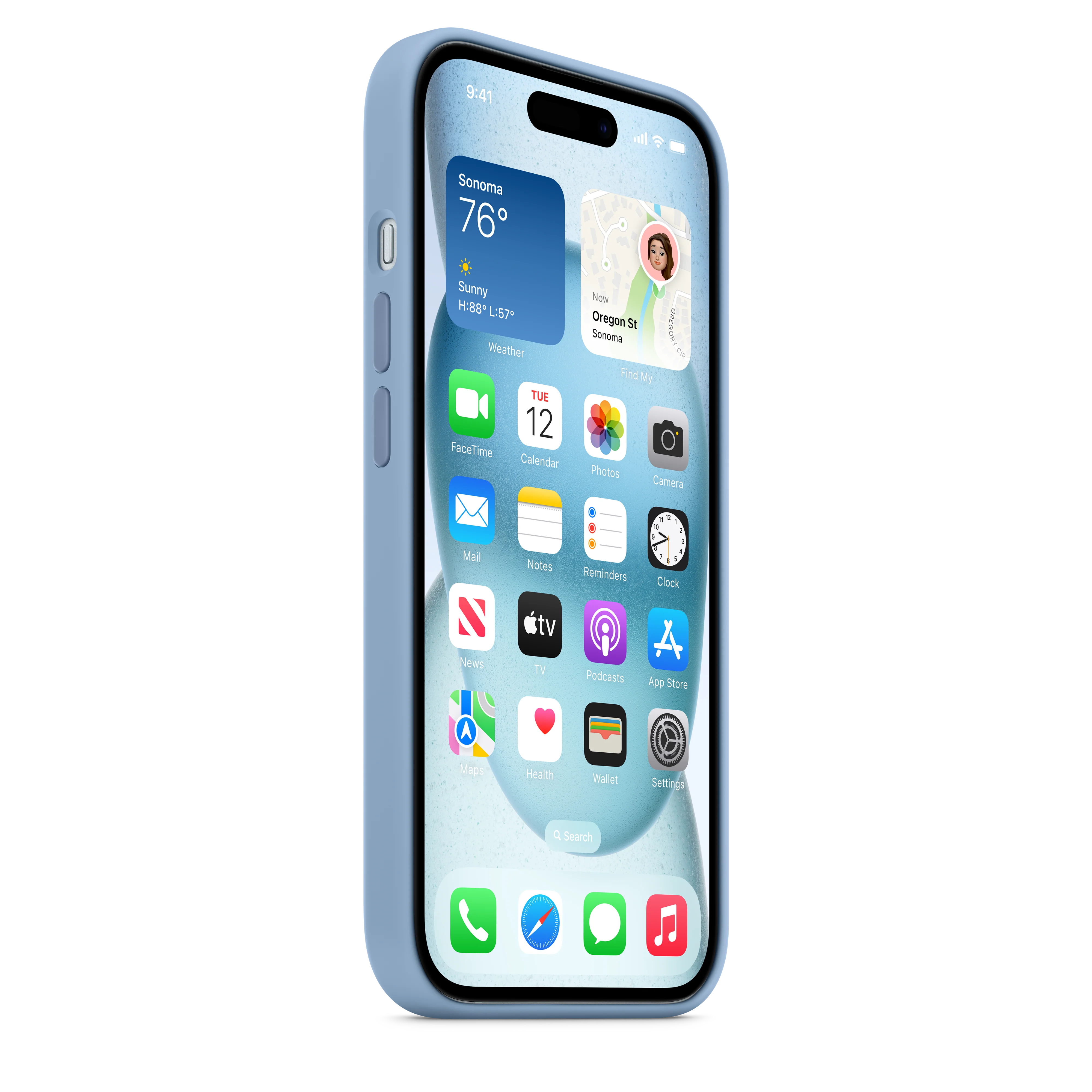 iPhone¬†15 Silicone Case with MagSafe - Winter¬†Blue - Image 7