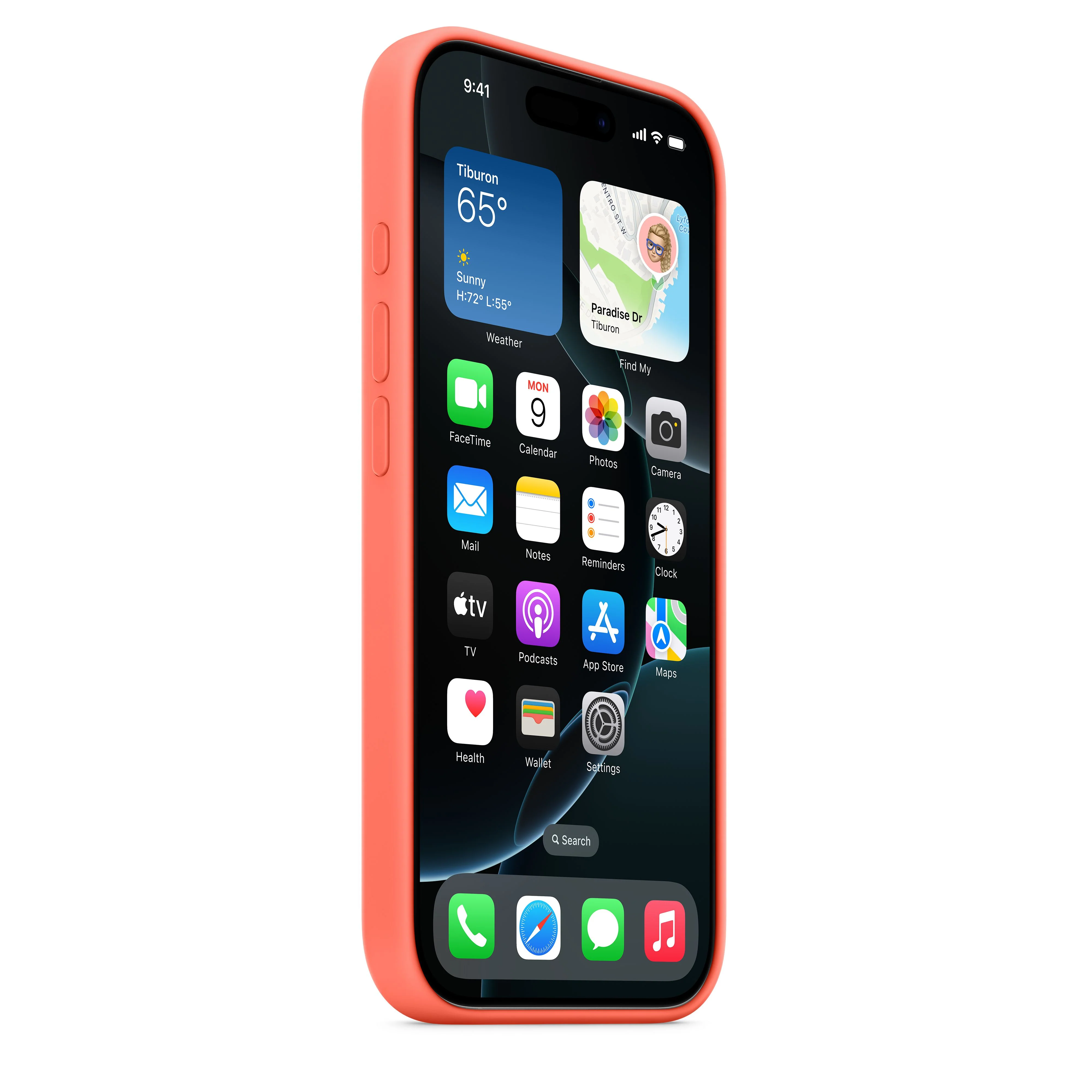 iPhone 16 Pro Silicone Case with MagSafe - Tangerine - Image 5
