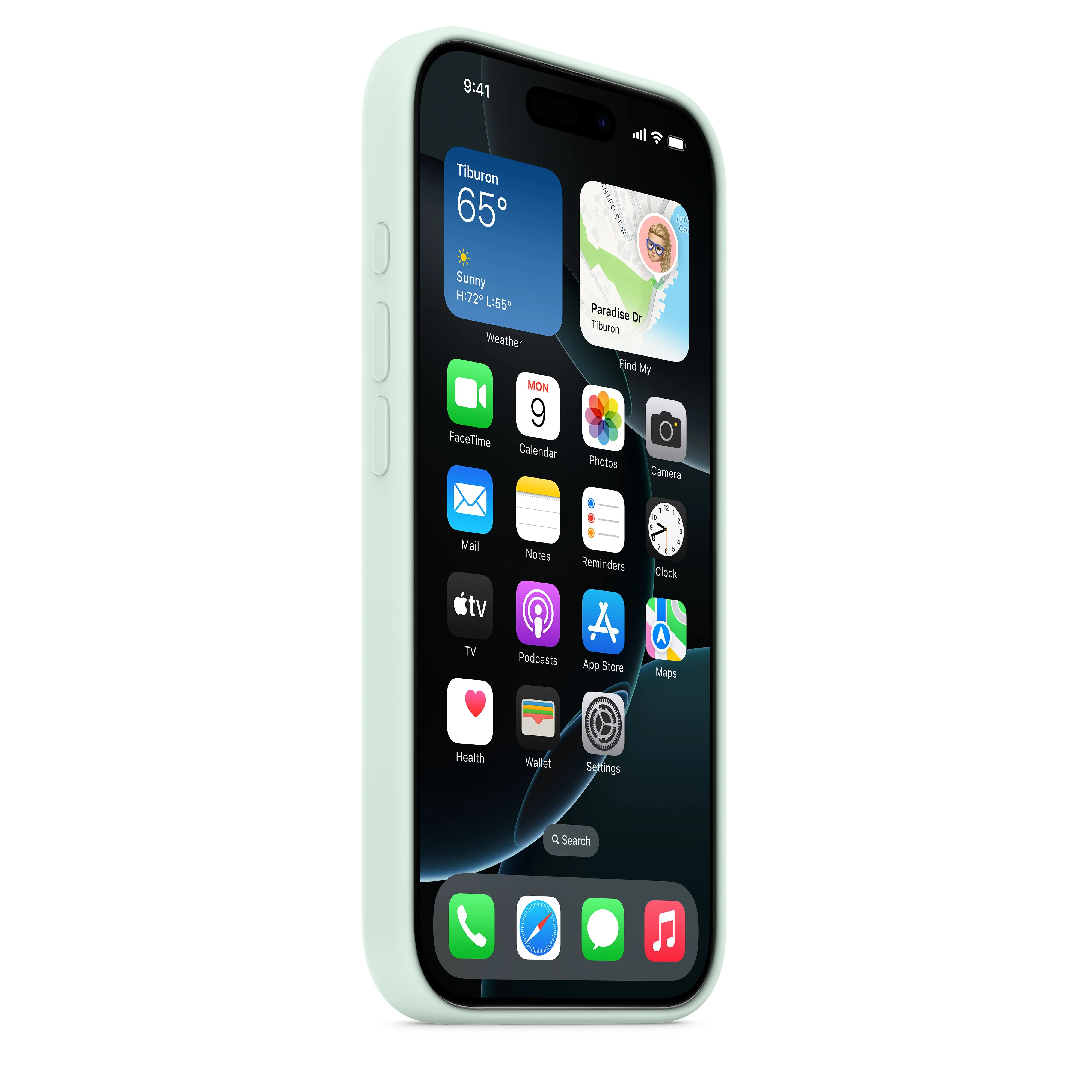 iPhone 16 Pro Silicone Case with MagSafe - Aquamarine - Image 5
