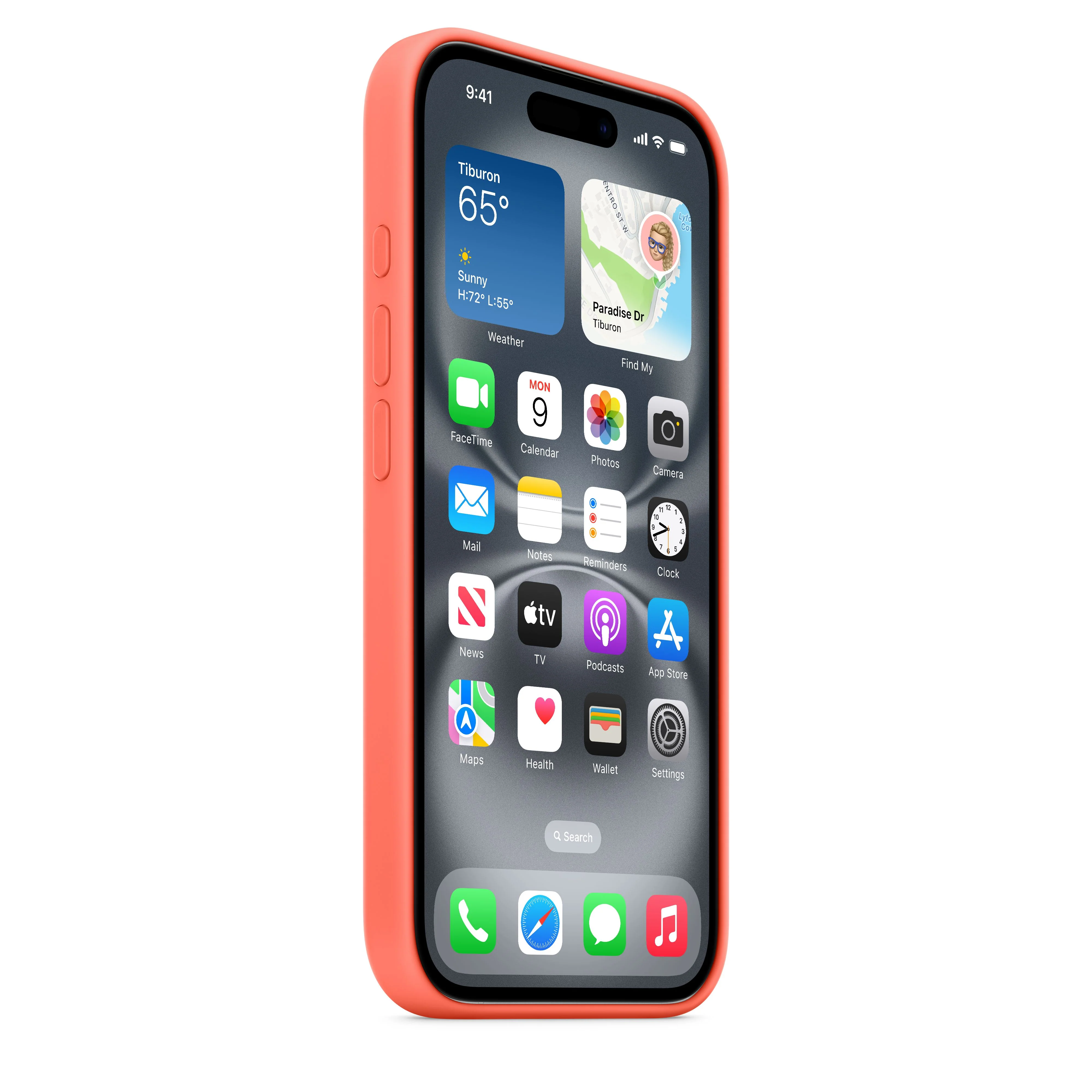 iPhone 16 Silicone Case with MagSafe – Tangerine - Image 6