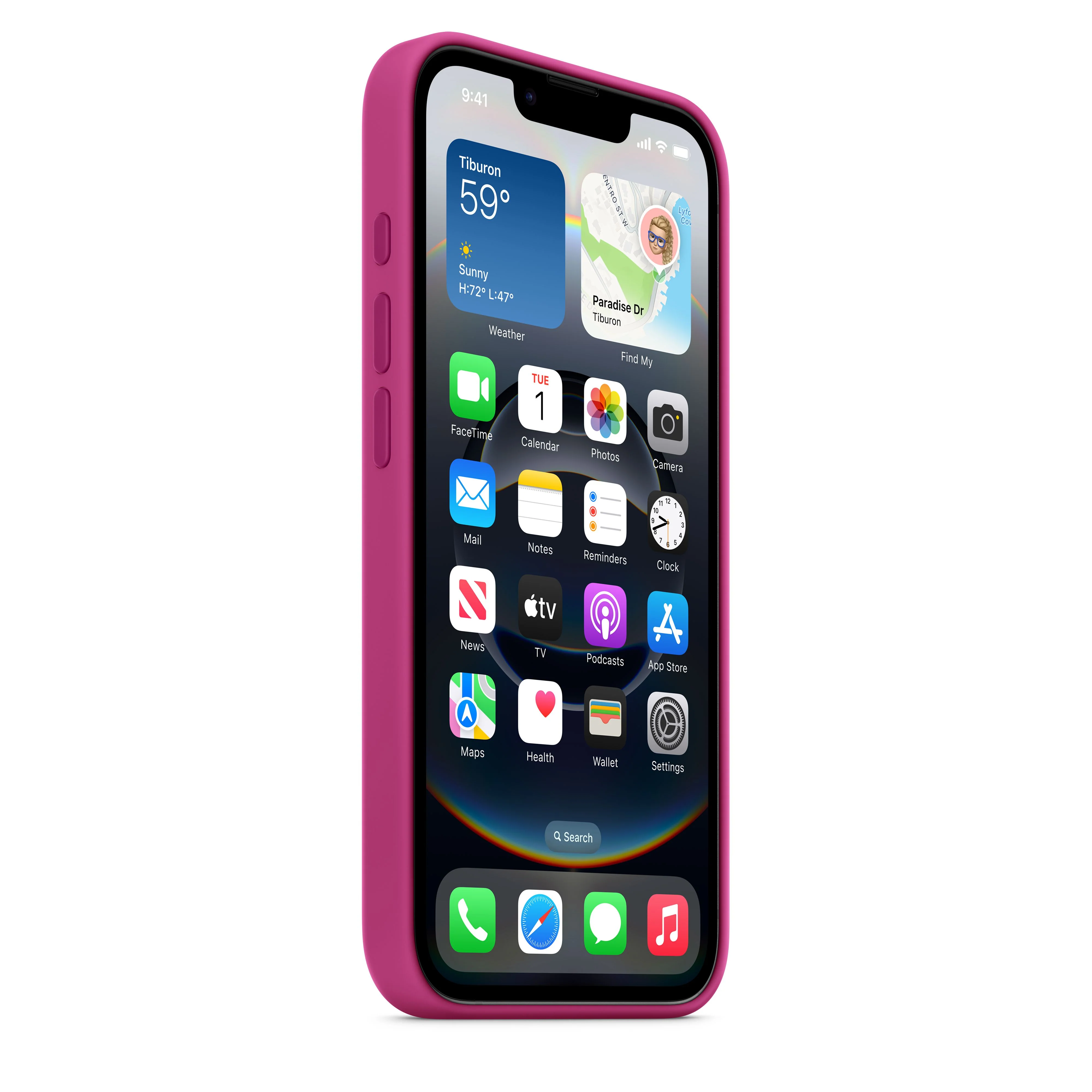 iPhone 16e Silicone Case – Fuchsia - Image 3