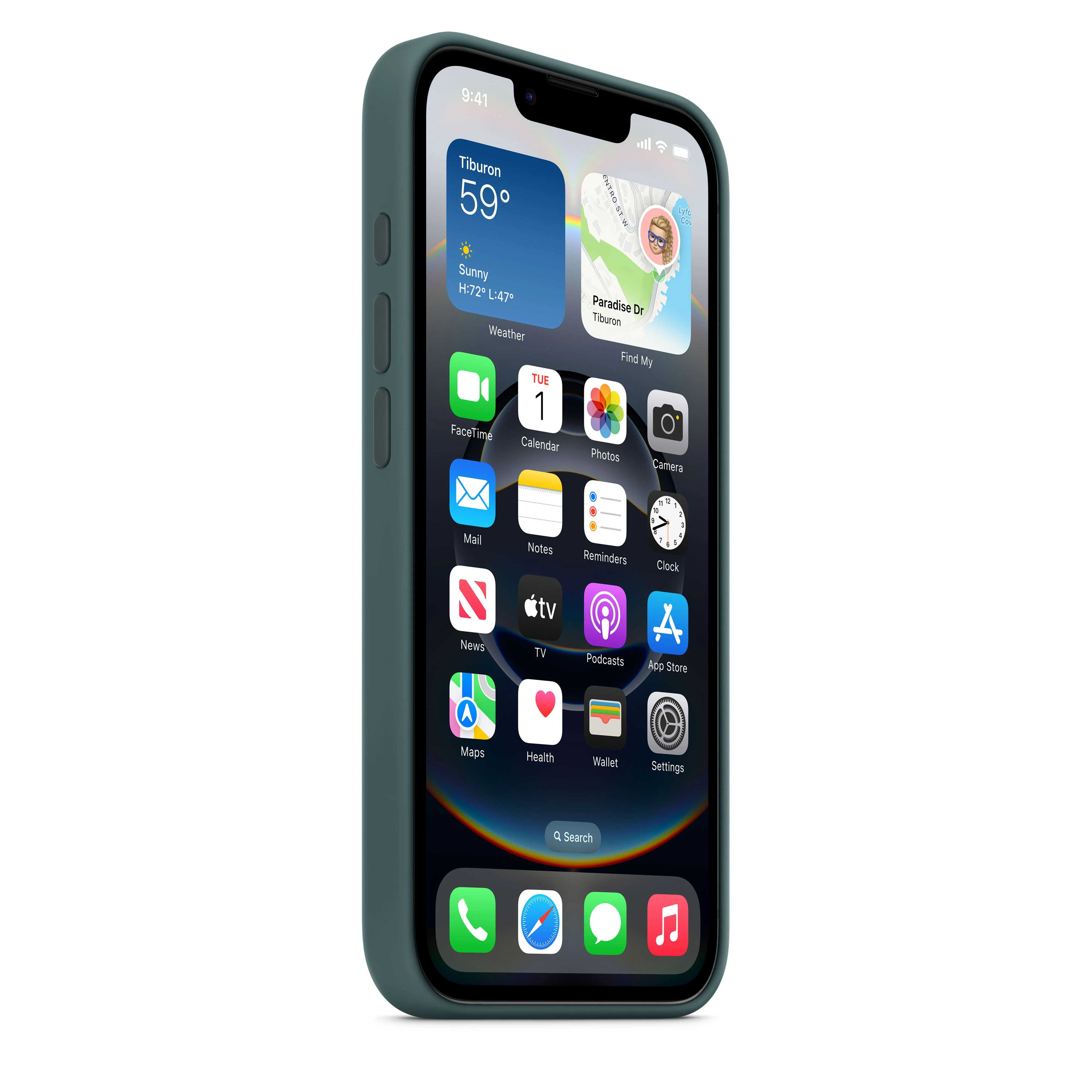 iPhone 16e Silicone Case – Lake Green - Image 3