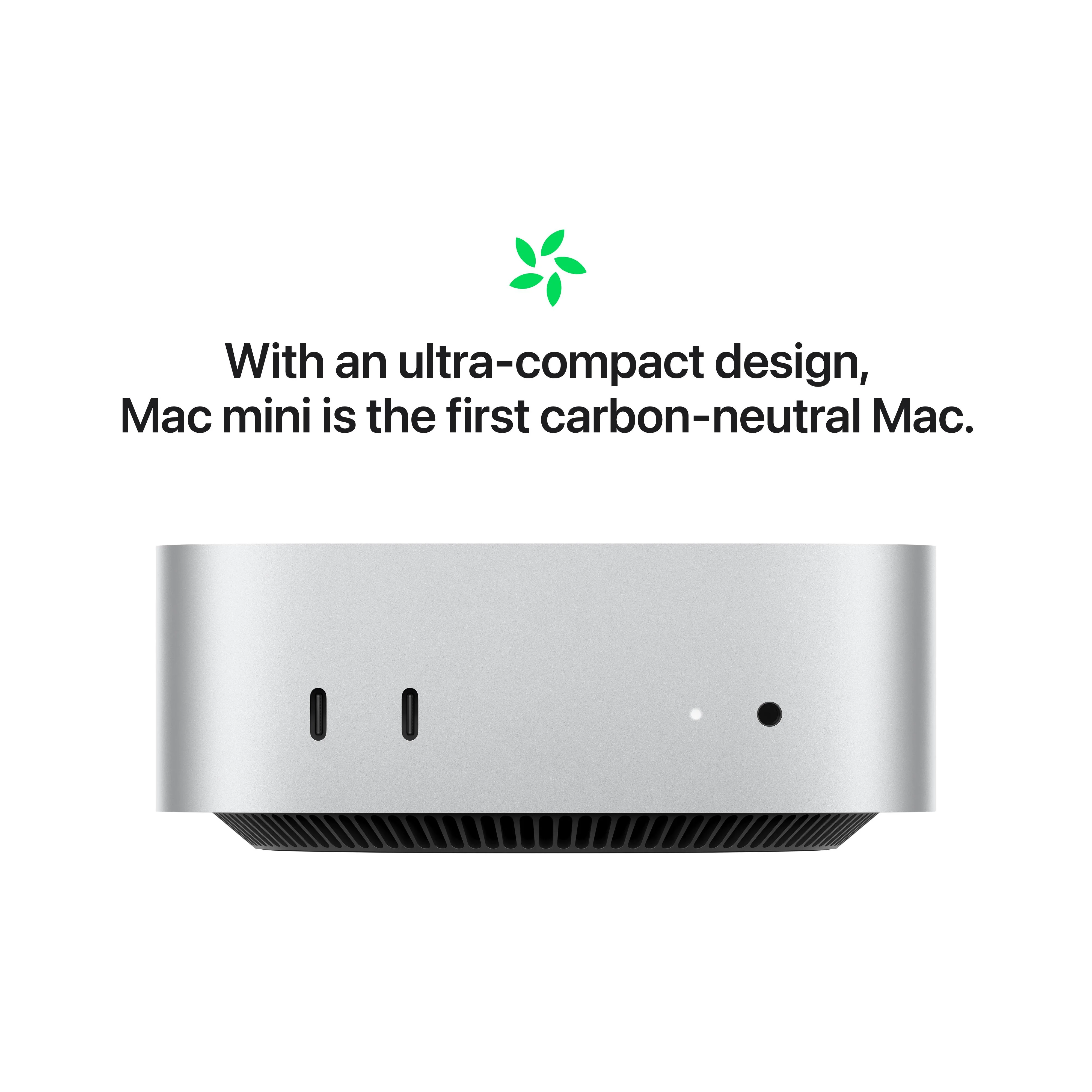 Mac mini: Apple M4 chip with 10-core CPU and 10-core GPU, 256GB SSD - Silver - Image 5