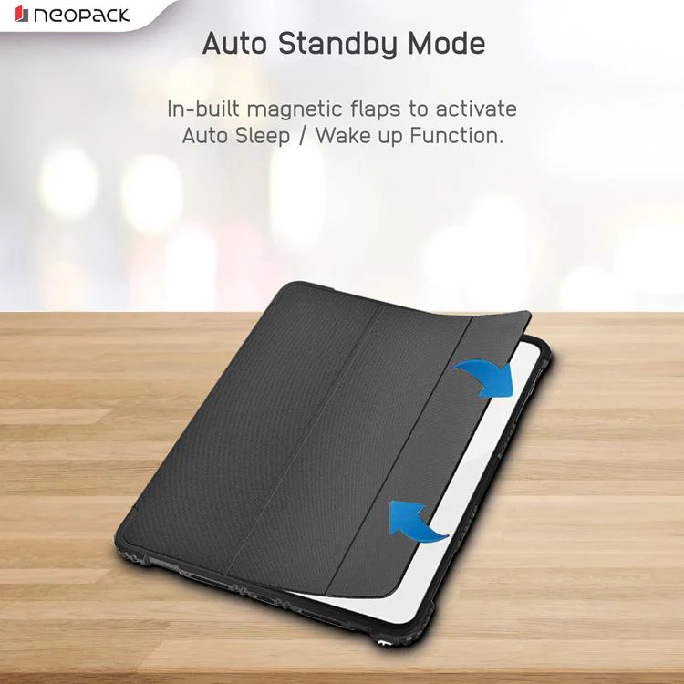 Neopack Defender Case with Apple Pencil Holder for iPad 10.2-inch 7th & 8th Gen - Black - Image 3