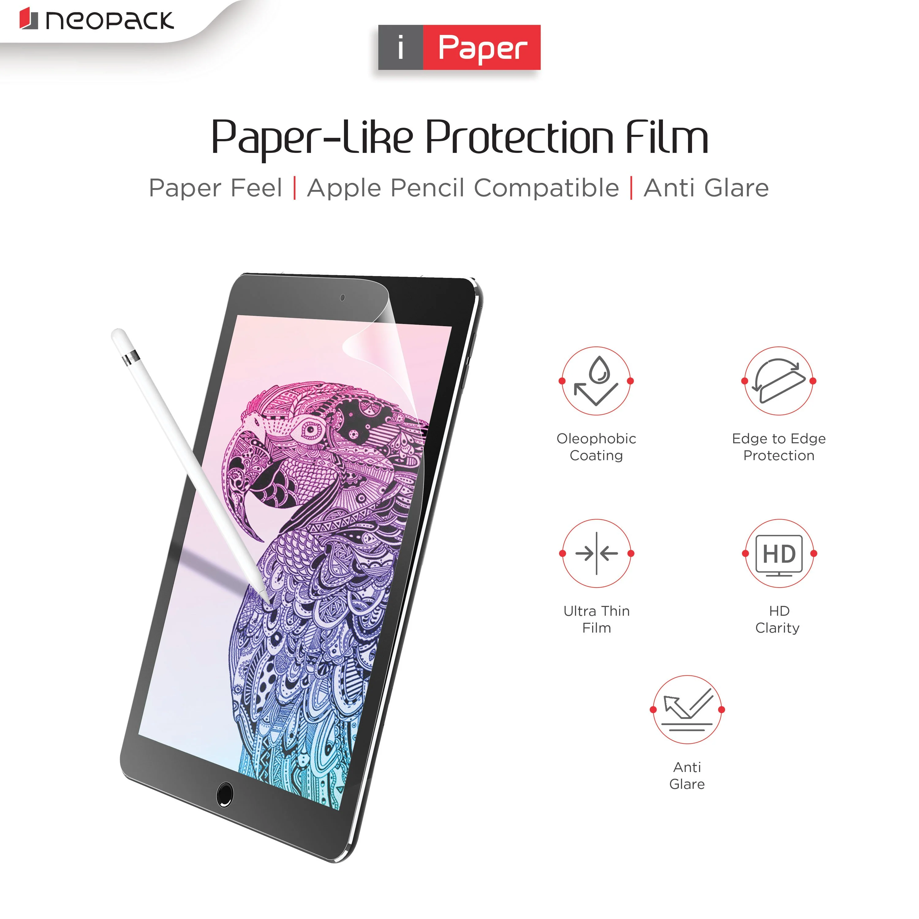 Neopack iPaper Paper Feel Screen Protector for iPad Air 10.9-inch & Pro 11-inch 2nd Gen - Clear - Image 2