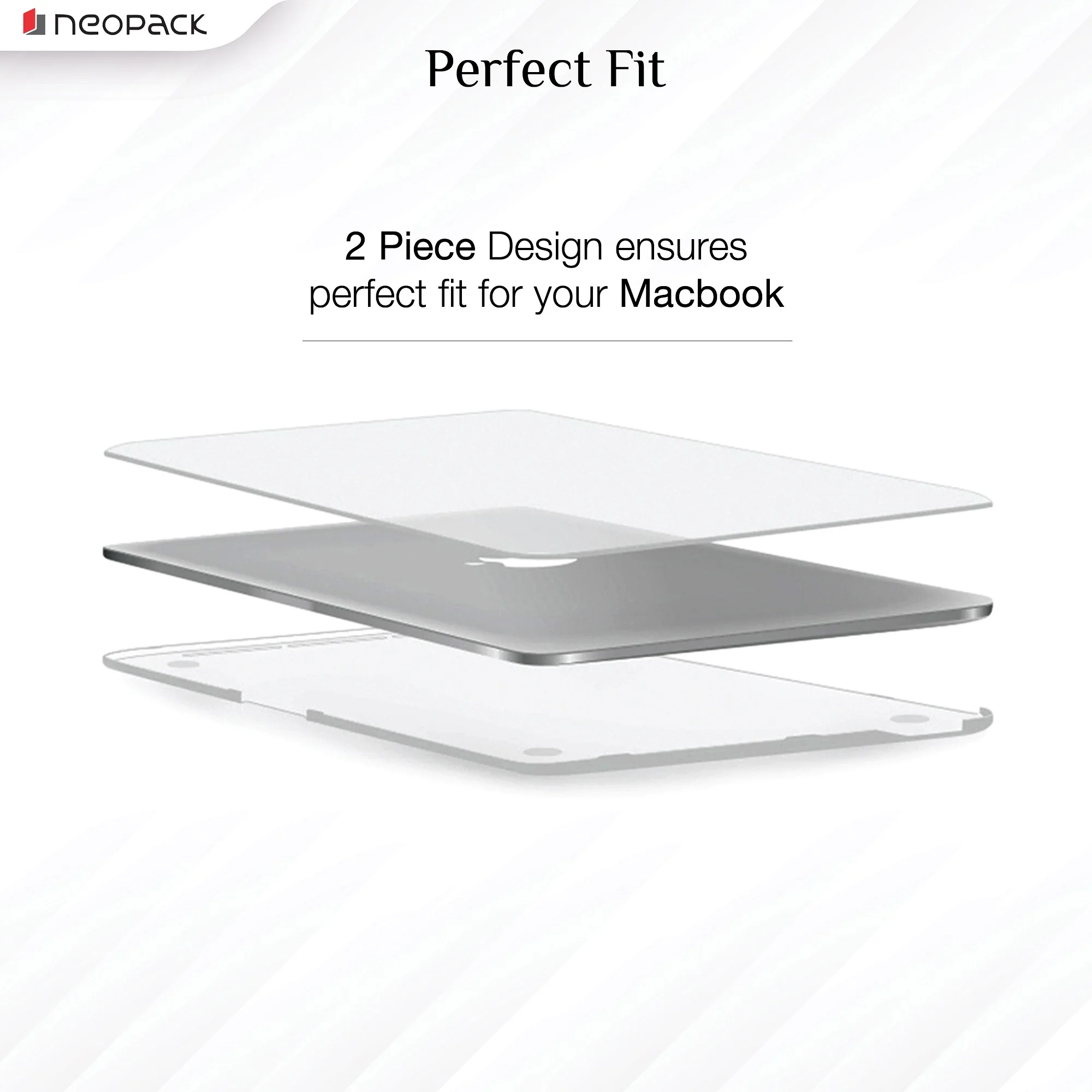 Neopack iShield Crystal Clear Shell Case for MacBook Air 13-inch 2018 Model - Clear - Image 3