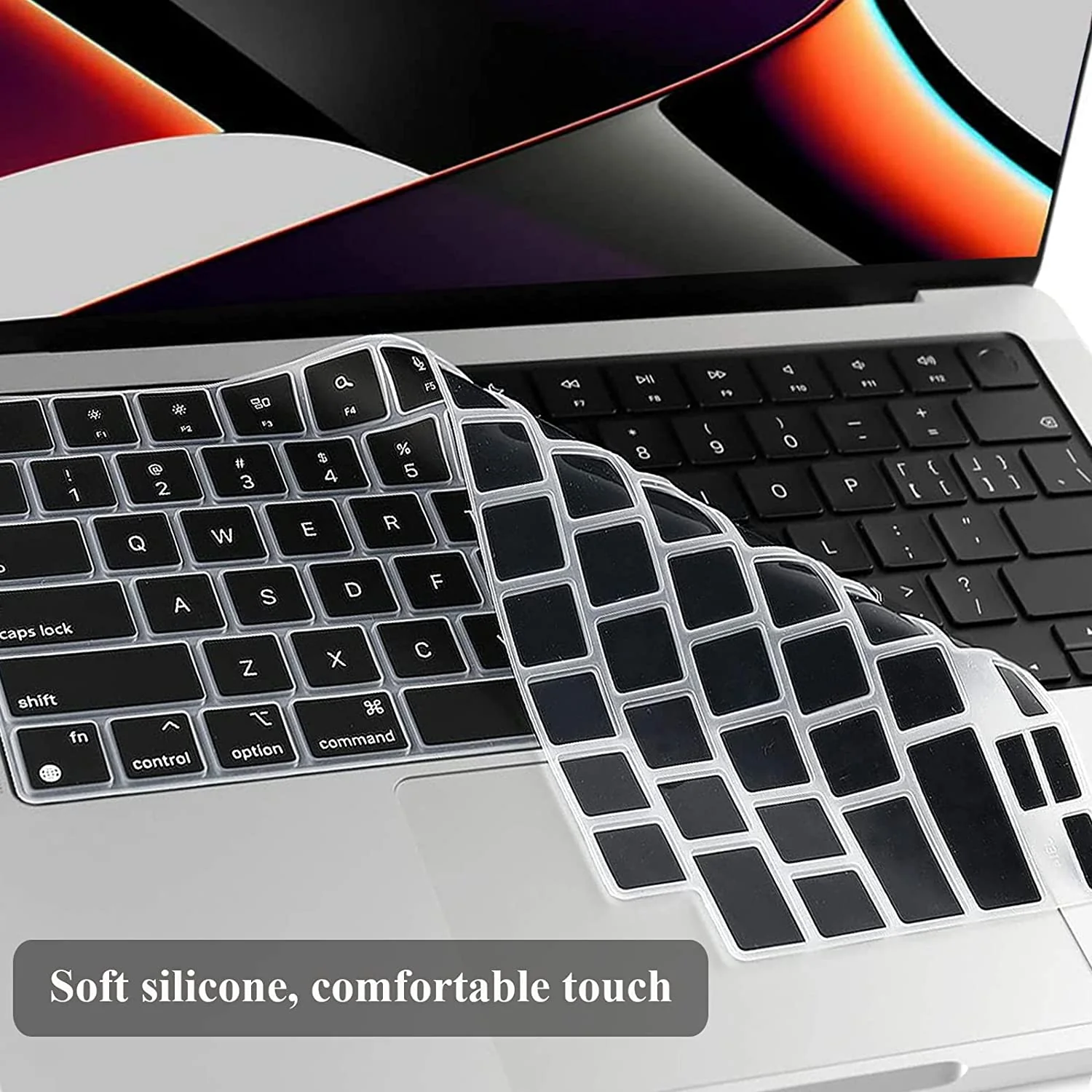 Neopack Silicon Keyboard Guard for MacBook Pro 16.2" - Magic Keyboard - Black - Image 5