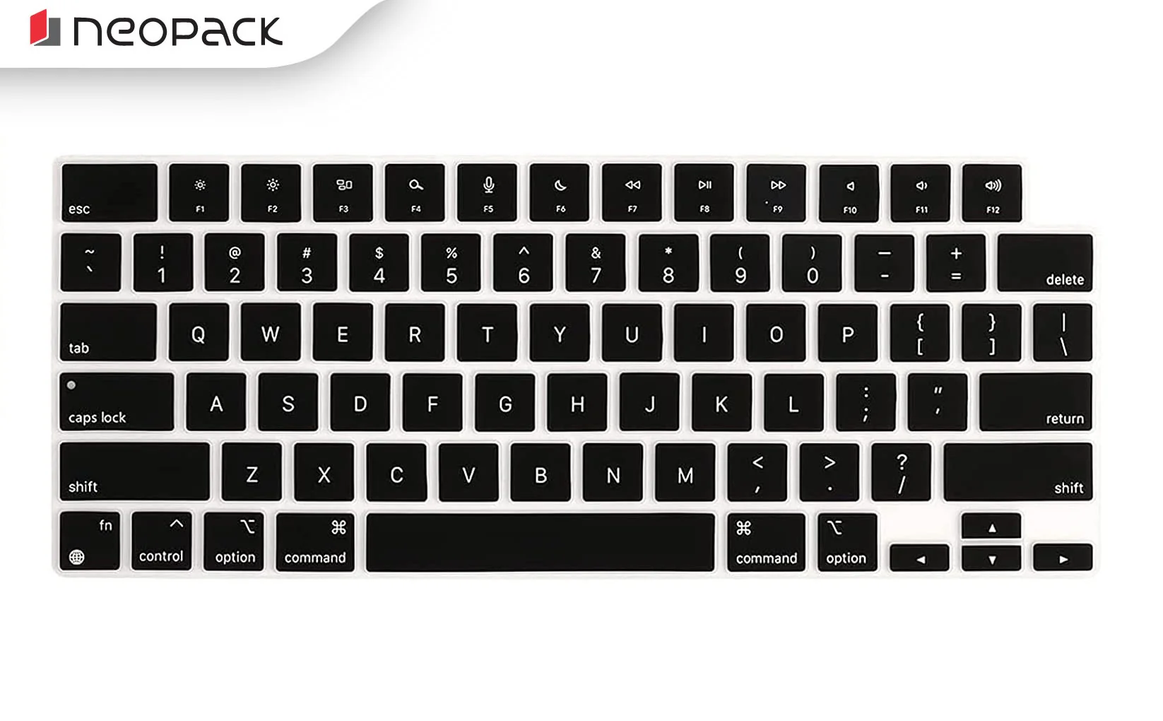 Neopack Silicon Keyboard Guard for MacBook Pro 16.2" - Magic Keyboard - Black - Image 6