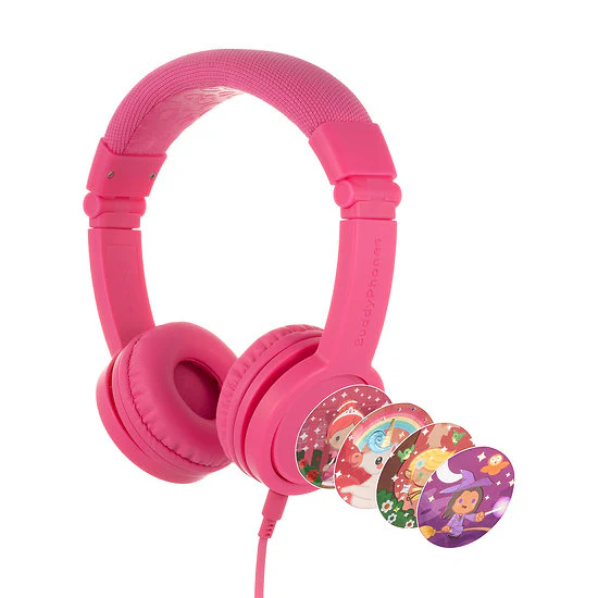 ONANOFF BuddyPhones Explore Plus Foldable with Mic , Rose Pink - Image 2