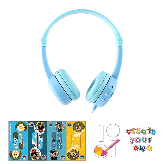 ONANOFF BuddyPhones Travel, Foldable with 3 step volume setting, Blue - Image 3