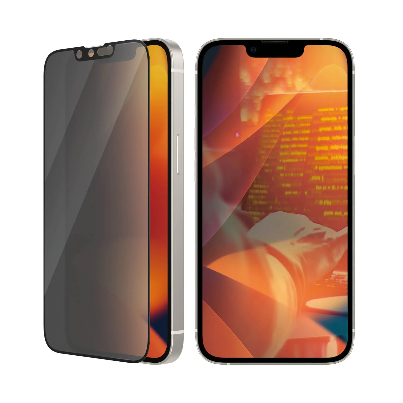 PanzerGlass‚Ѣ Ultra-Wide Fit Privacy Screen Protector for iPhone 14, iPhone 13/13 Pro - Image 7