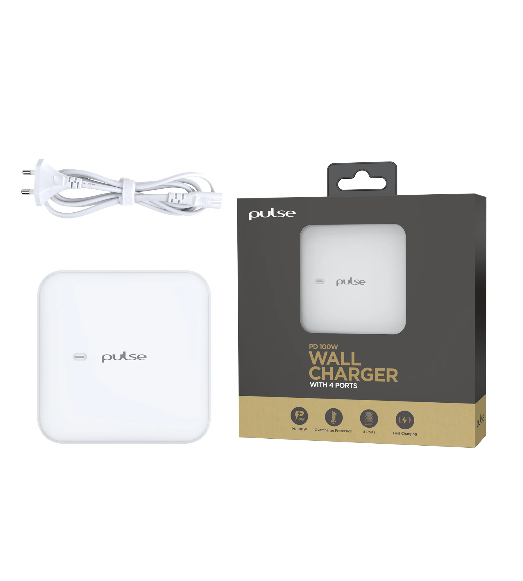 Pulse 100W PD GaN Desktop Charger - White - Image 10