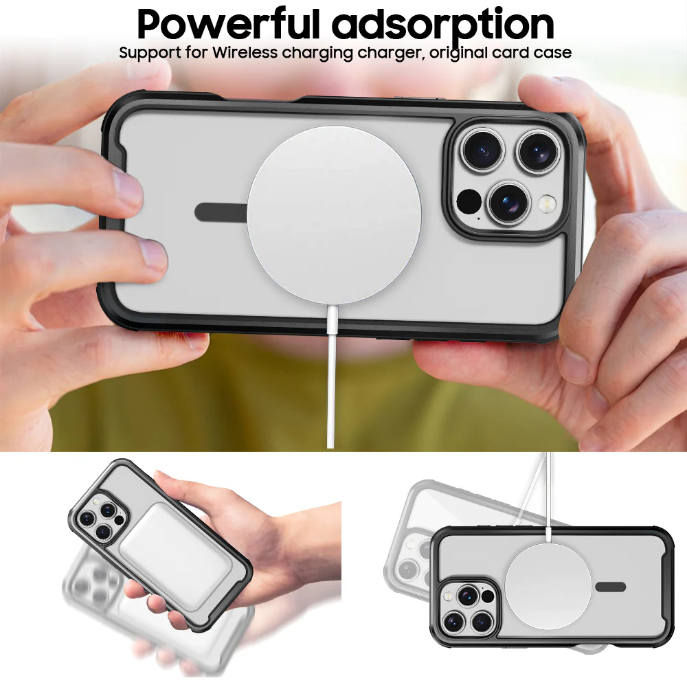 PULSE Aluminium Rugged Magsafe Case for iPhone 16-Matt Black - Image 4
