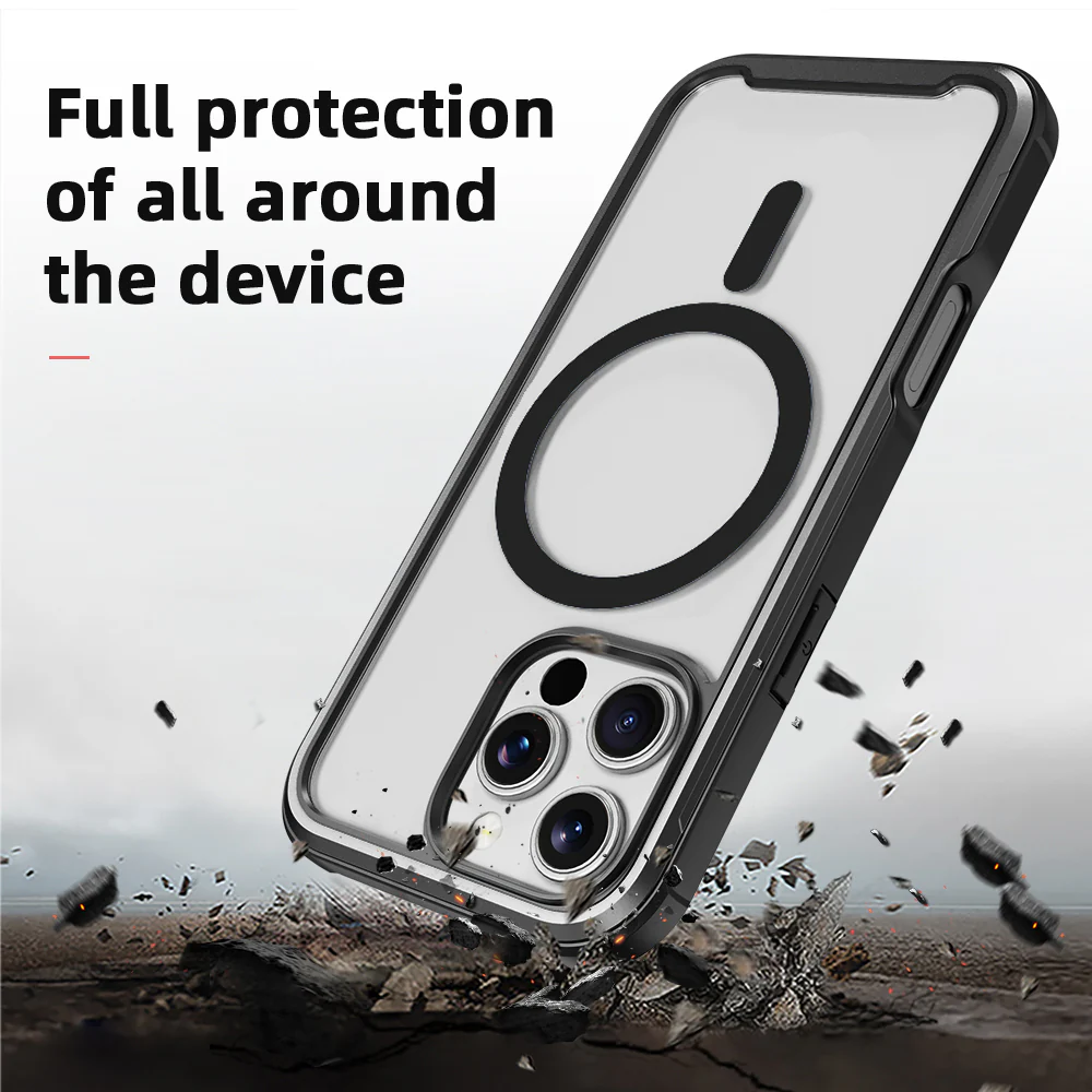 PULSE Aluminium Rugged Magsafe Case for iPhone 16 Pro-Matt Black - Image 6