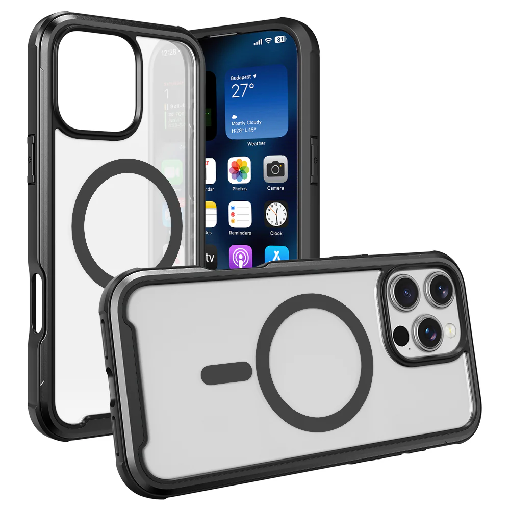 PULSE Aluminium Rugged Magsafe Case for iPhone 16 Pro Max-Matt Black - Image 2