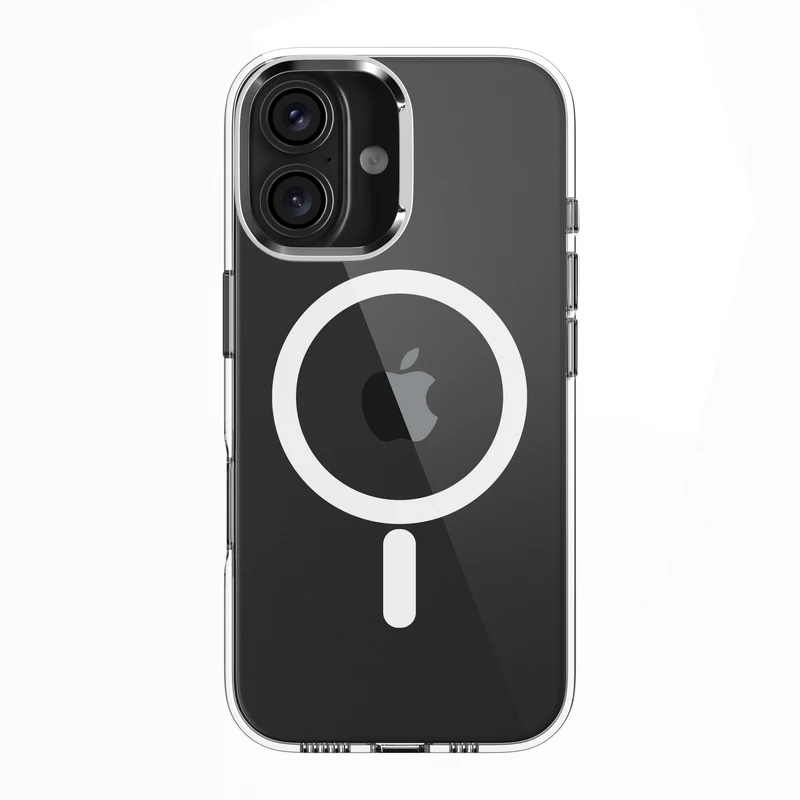 Pulse CRYSTAL Case with Metal Camera Stand for iPhone 16-Black - Image 2