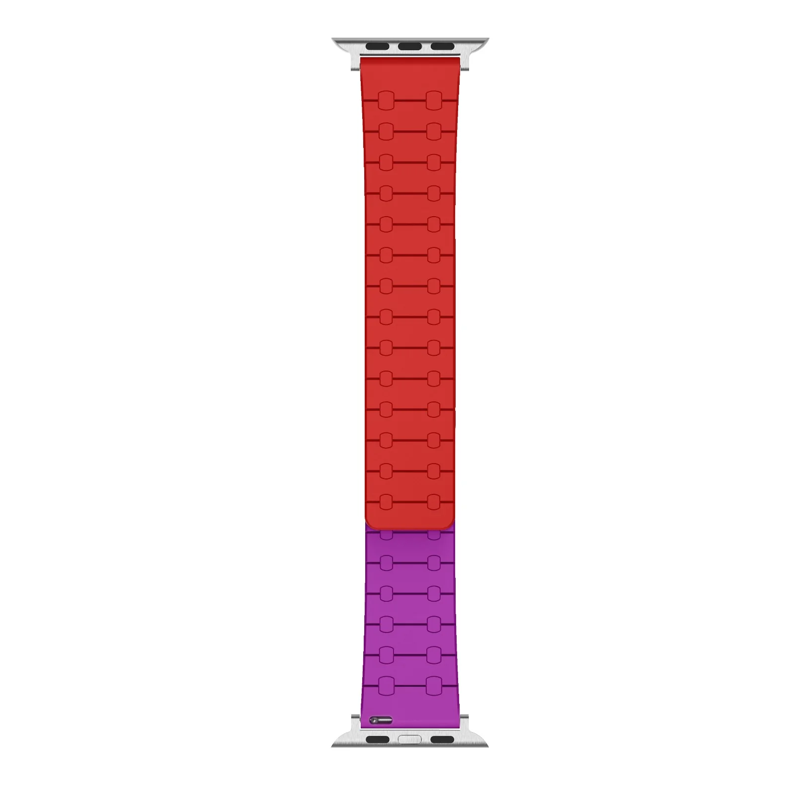 Pulse Reversible Magnetic Watch Band-Black+Red - Image 4