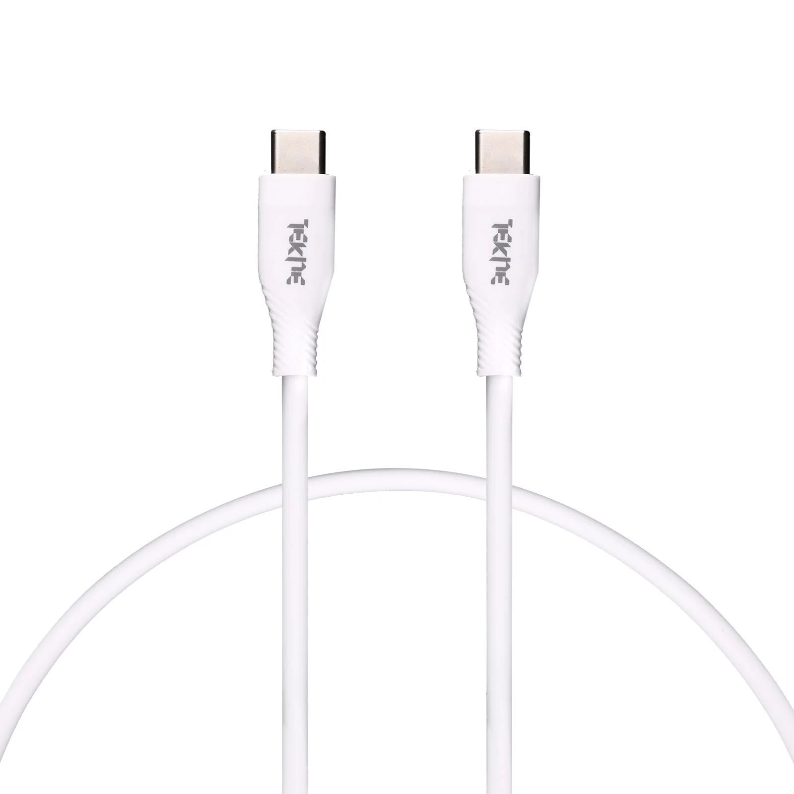 TEKNE 60W iPhone Silicone Charging Cable | Fast Charging | Ultra-Durable | Tangle-Free Design - White - Image 3