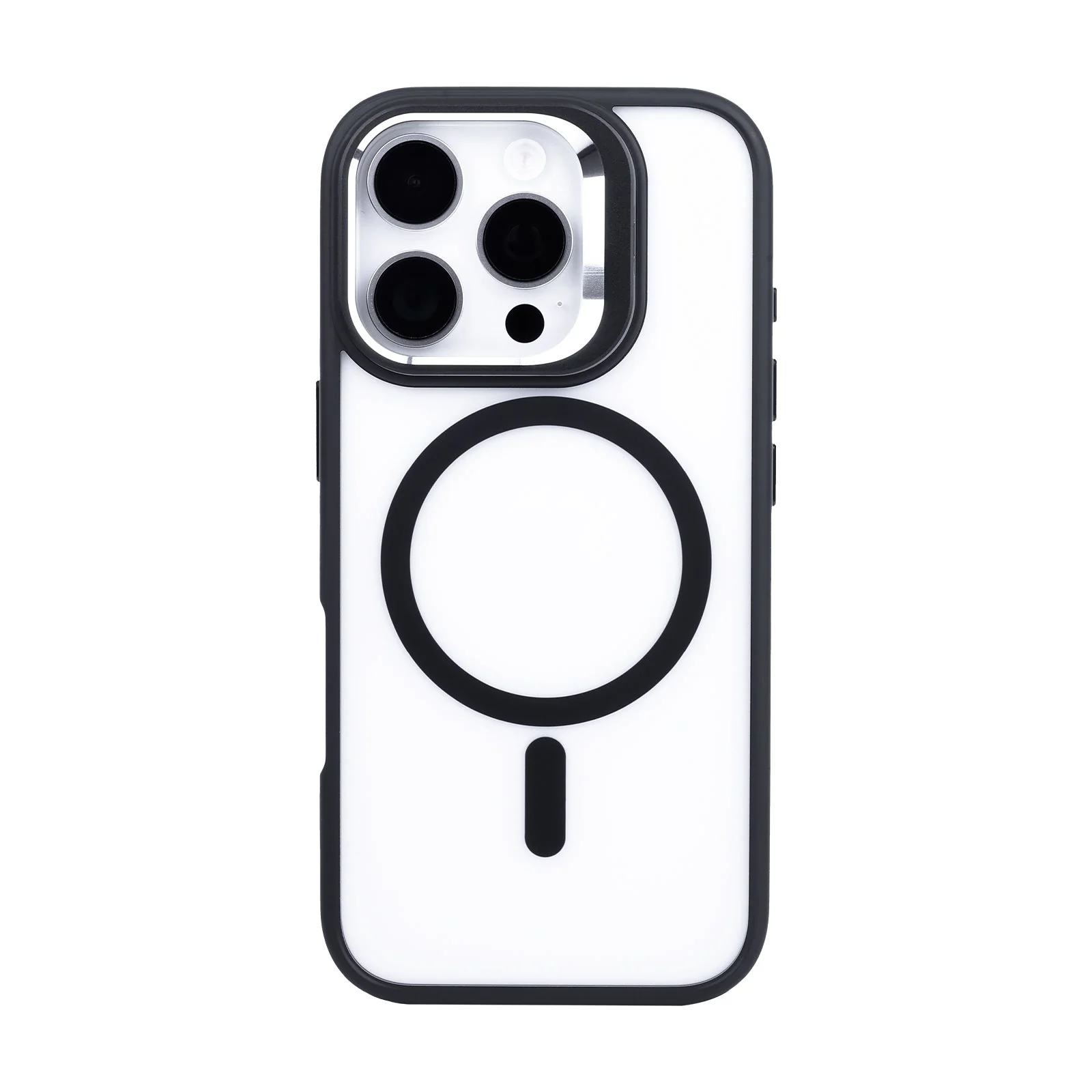 TEKNE CLEAR Case with Camera Stand for iPhone 16 Pro Max | Slim, Transparent & Scratch-Resistant - Black - Image 6