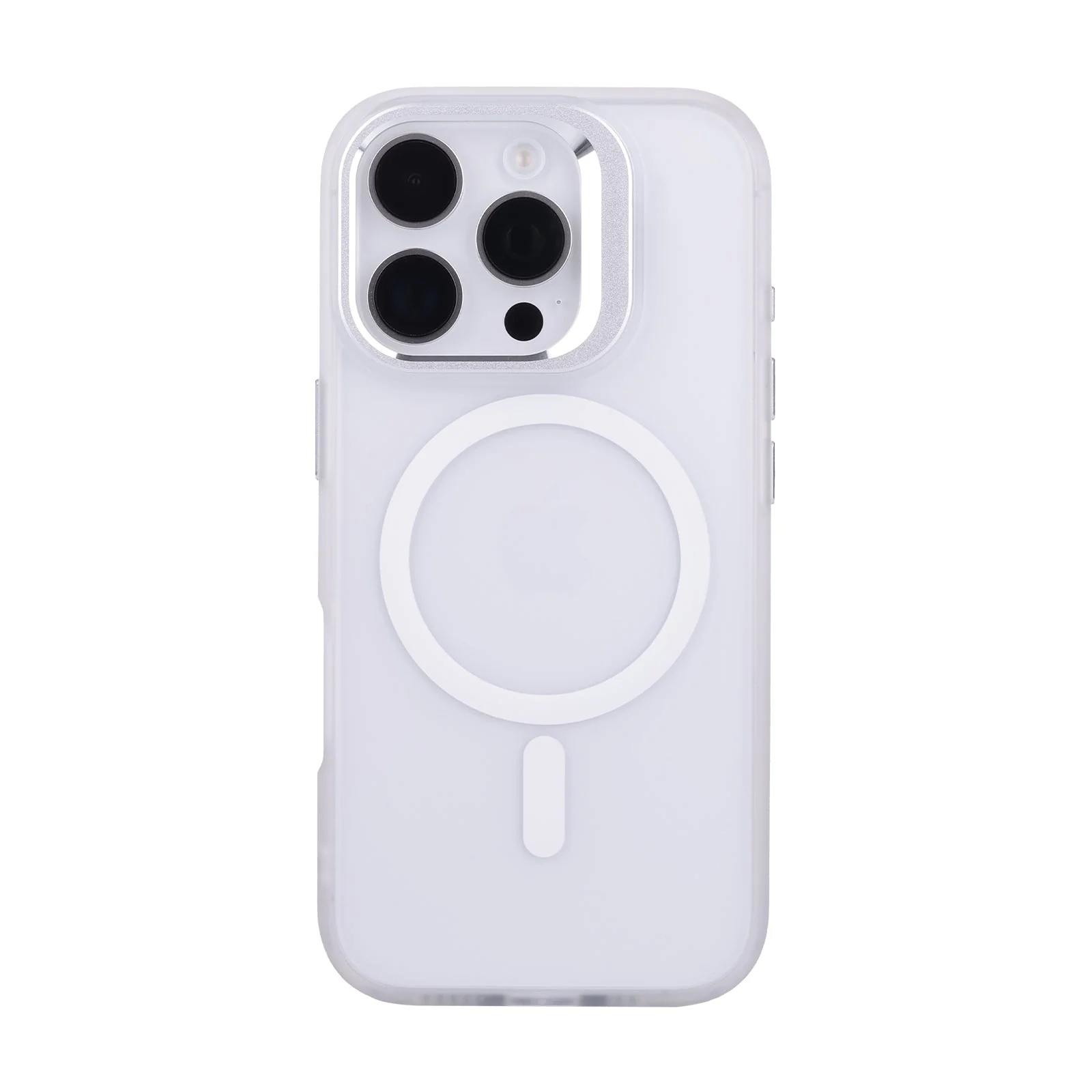TEKNE CLEAR Case with Camera Stand for iPhone 16 Pro Max | Slim, Transparent & Scratch-Resistant - White - Image 2