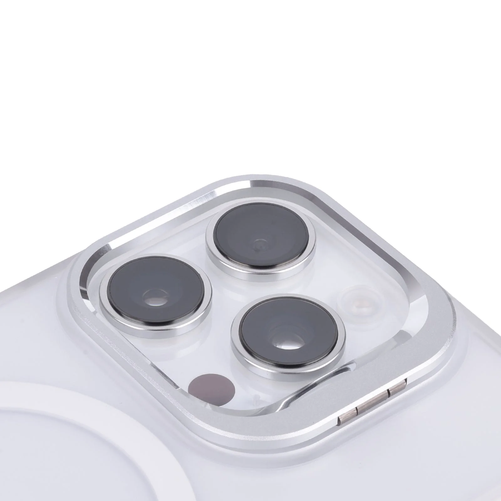 TEKNE CLEAR Case with Camera Stand for iPhone 16 Pro Max | Slim, Transparent & Scratch-Resistant - White - Image 3