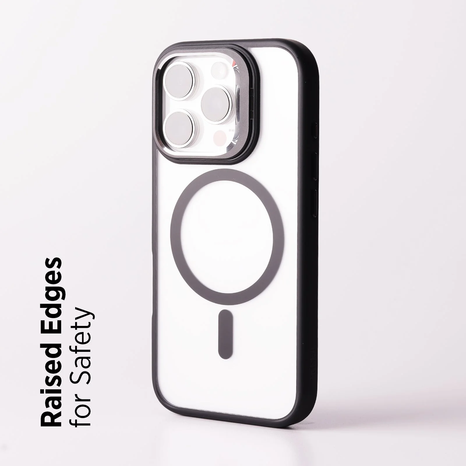 TEKNE CLEAR Case with Camera Stand for iPhone 16 Pro | Slim, Transparent & Scratch-Resistant - Black - Image 8