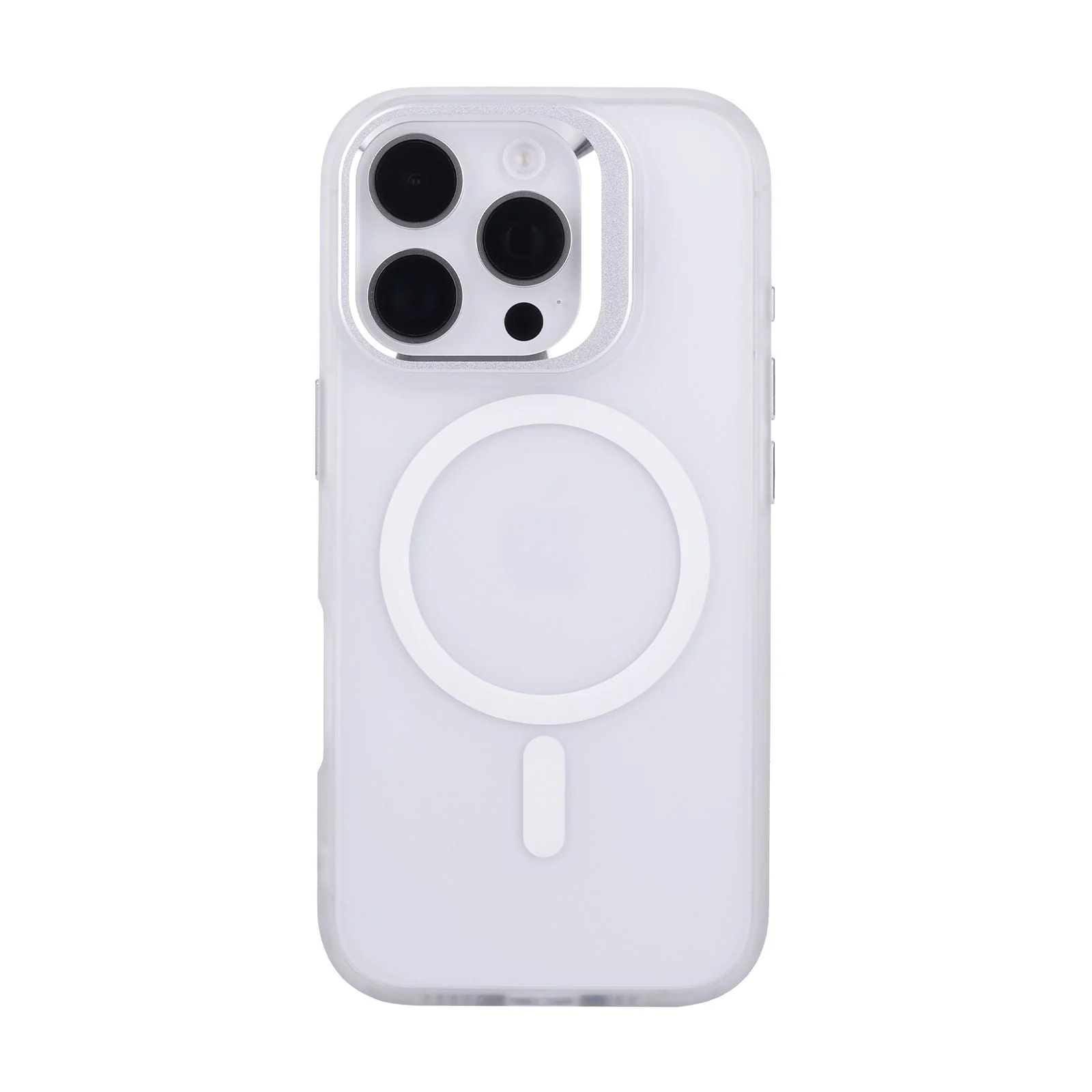 TEKNE CLEAR Case with Camera Stand for iPhone 16 Pro | Slim, Transparent & Scratch-Resistant - White - Image 2