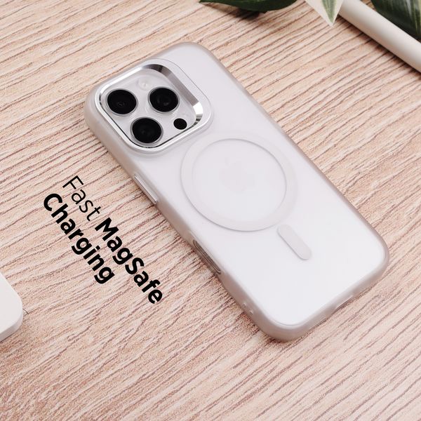 TEKNE CLEAR Case with Camera Stand for iPhone 16 Pro | Slim, Transparent & Scratch-Resistant - White - Image 7