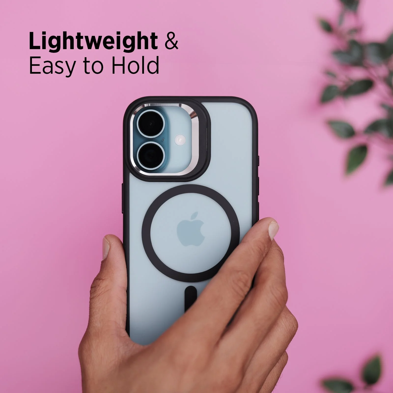TEKNE CLEAR Case with Camera Stand for iPhone 16 | Slim, Transparent & Scratch-Resistant - Black - Image 8