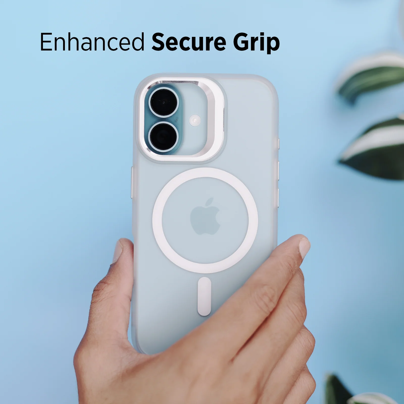 TEKNE CLEAR Case with Camera Stand for iPhone 16 | Slim, Transparent & Scratch-Resistant - White - Image 8