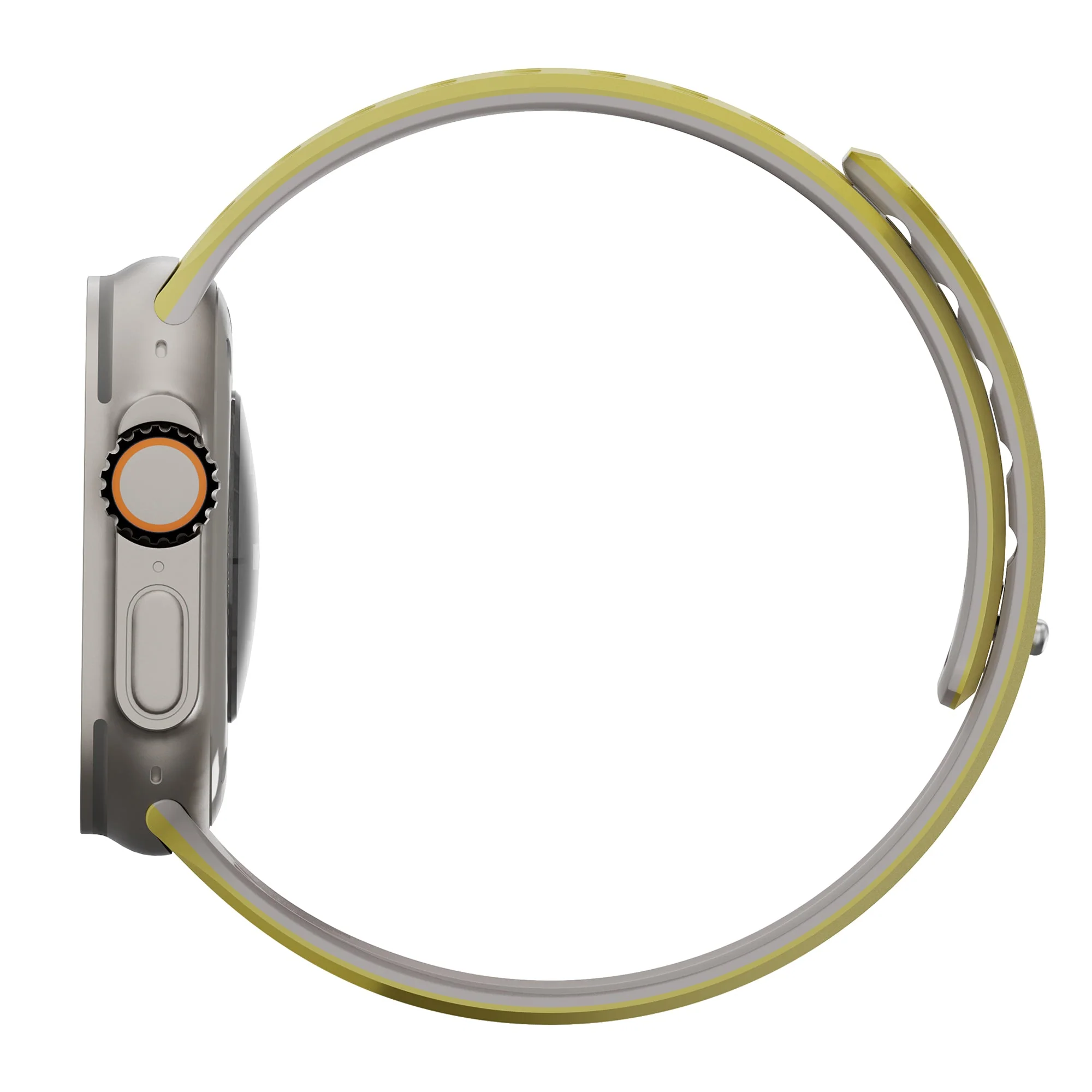 TEKNE Combat Silicone Band -Yellow-Grey - Image 2