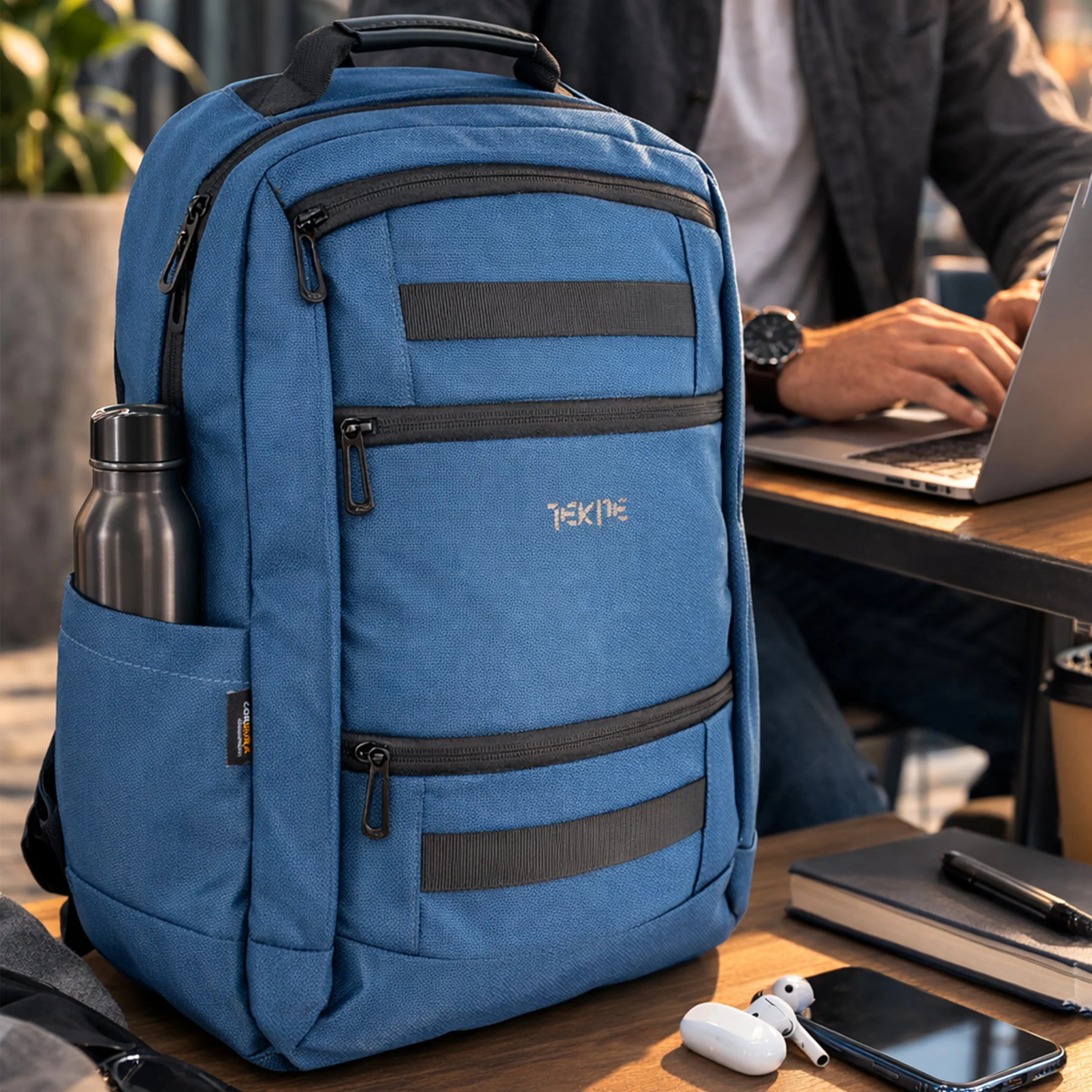 TEKNE Cordura Backpack with 30L Blue - Image 3