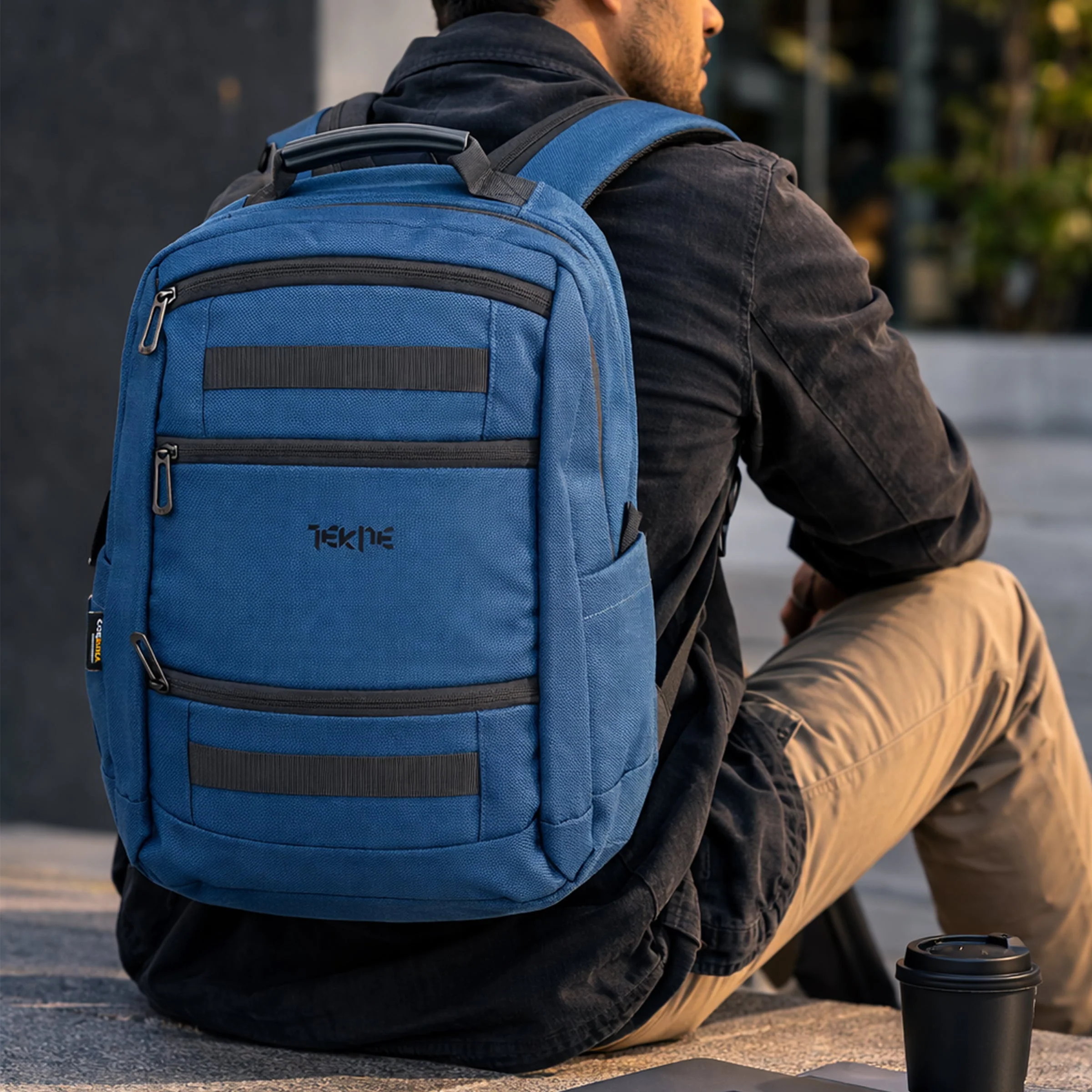 TEKNE Cordura Backpack with 30L Blue - Image 5