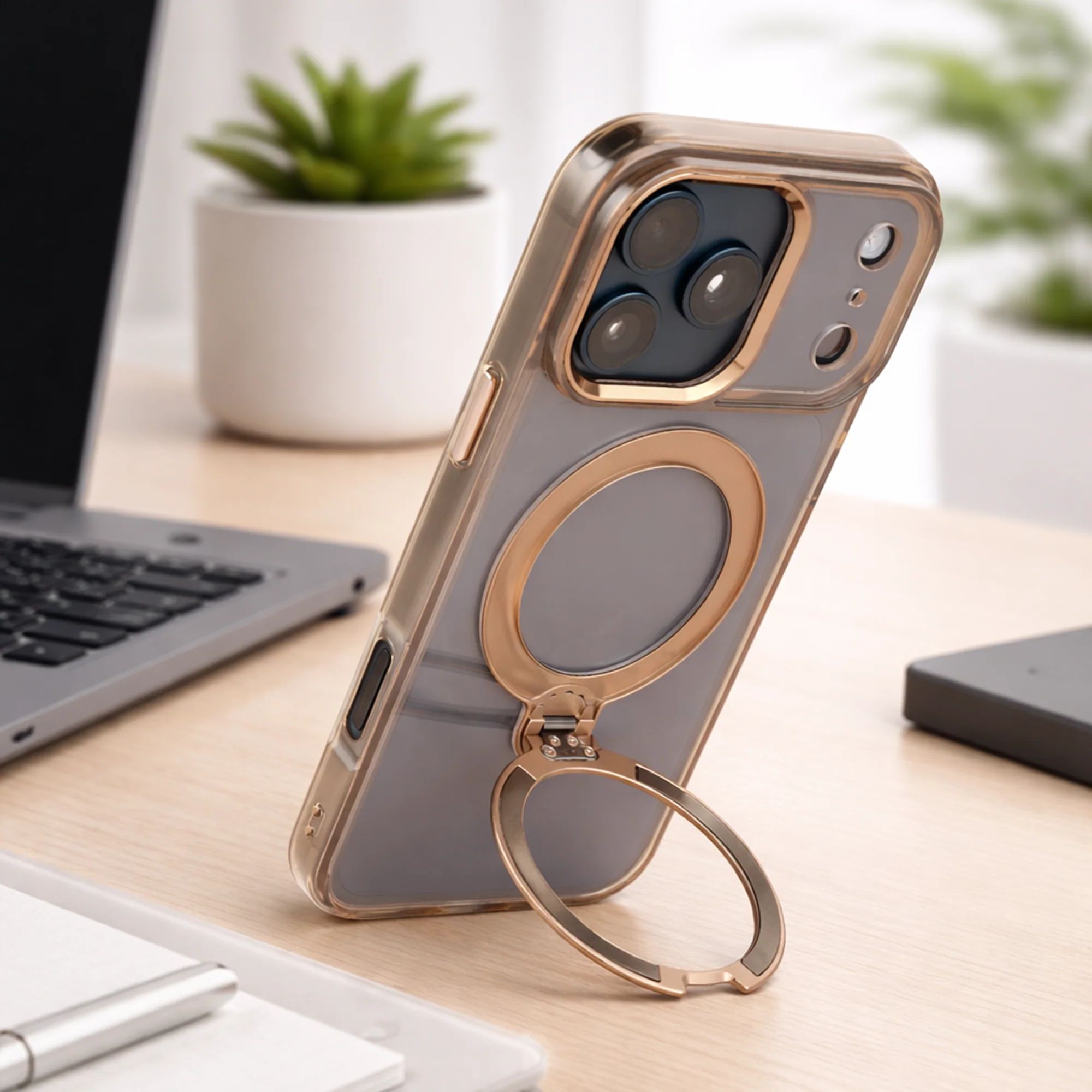 TEKNE Crystal360 Case for iPhone 17 pro Max-Gold - Image 4