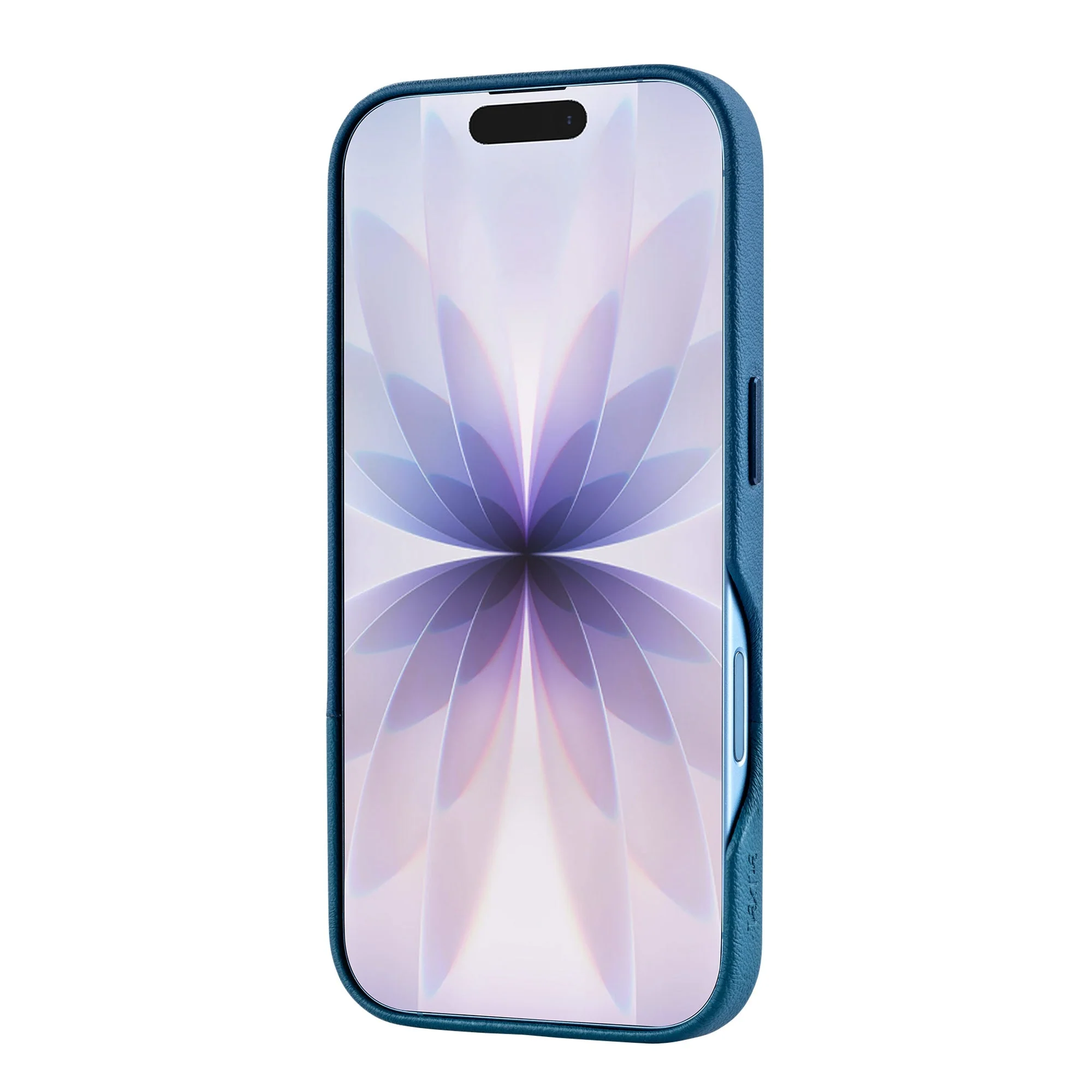 TEKNE DualTone Vegan Leather Case for iPhone 17 -Blue - Image 4