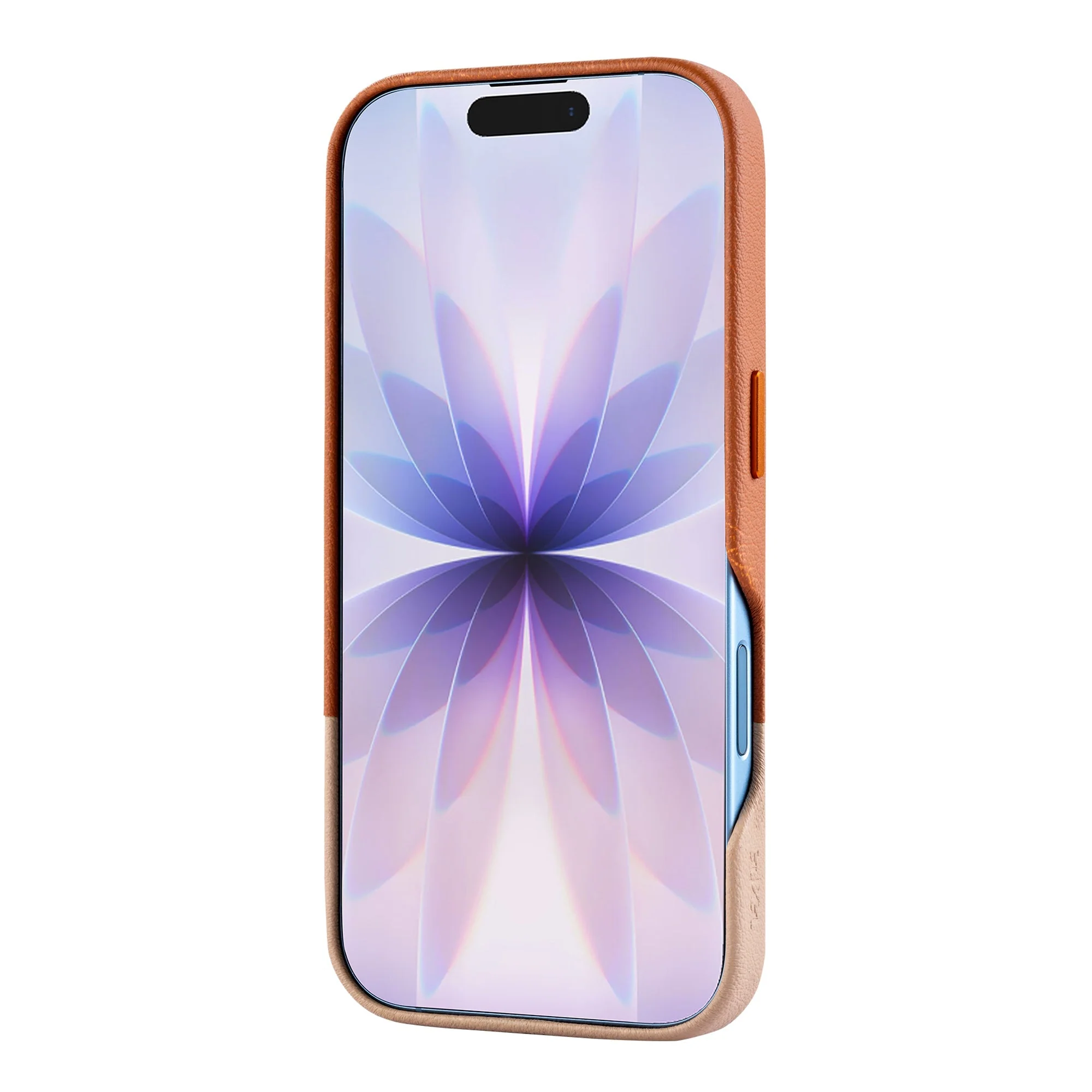TEKNE DualTone Vegan Leather Case for iPhone 17-Brown - Image 5