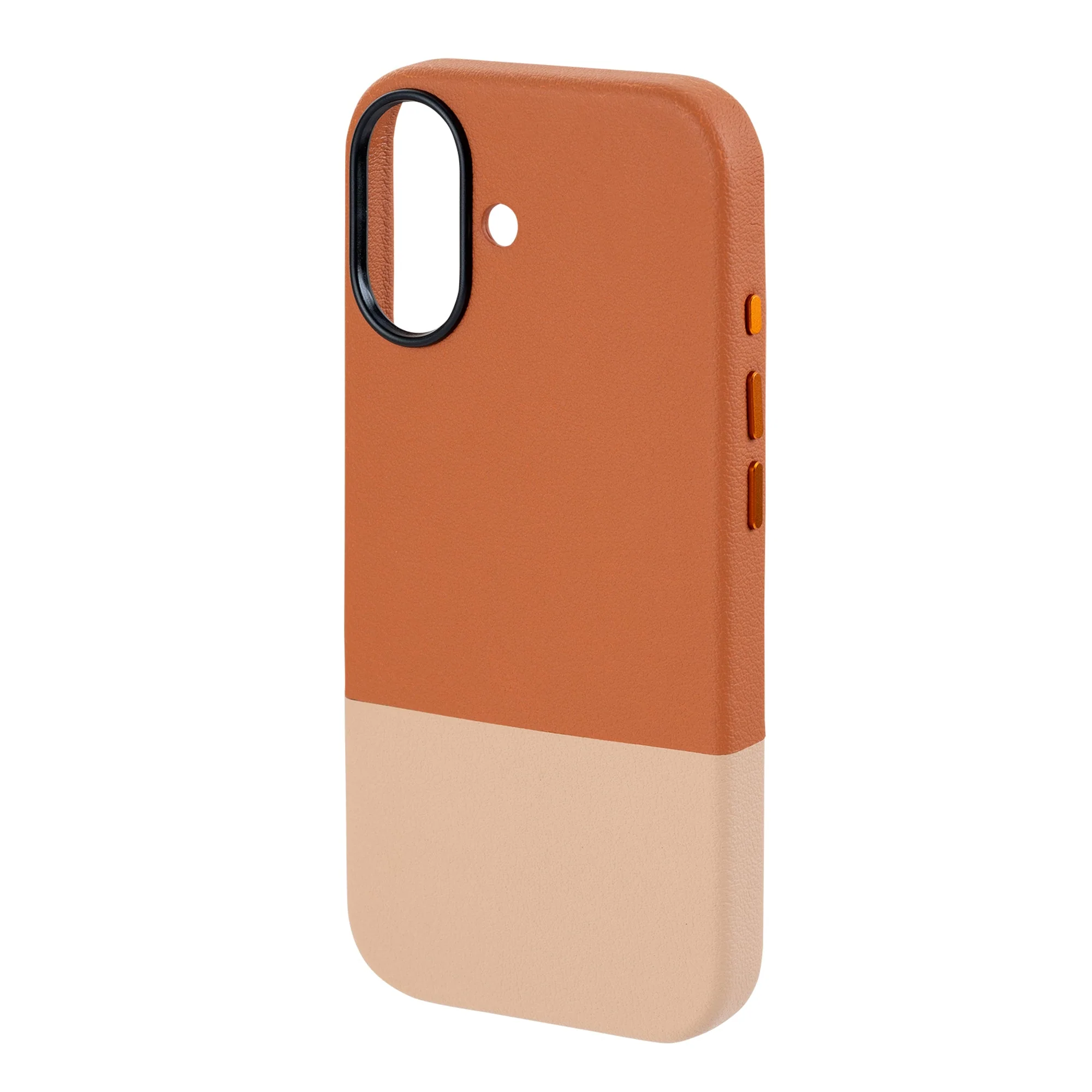TEKNE DualTone Vegan Leather Case for iPhone 17-Brown - Image 7