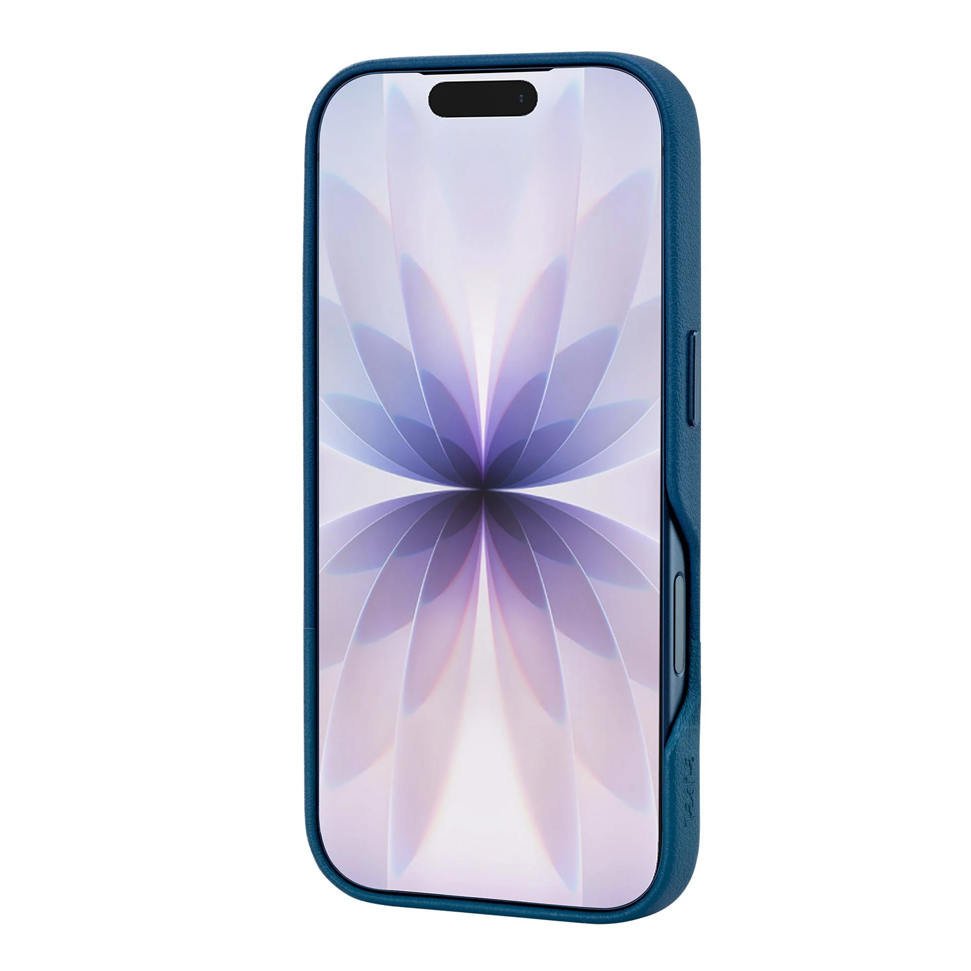 TEKNE DualTone Vegan Leather Case for iPhone 17  Pro- Blue - Image 3