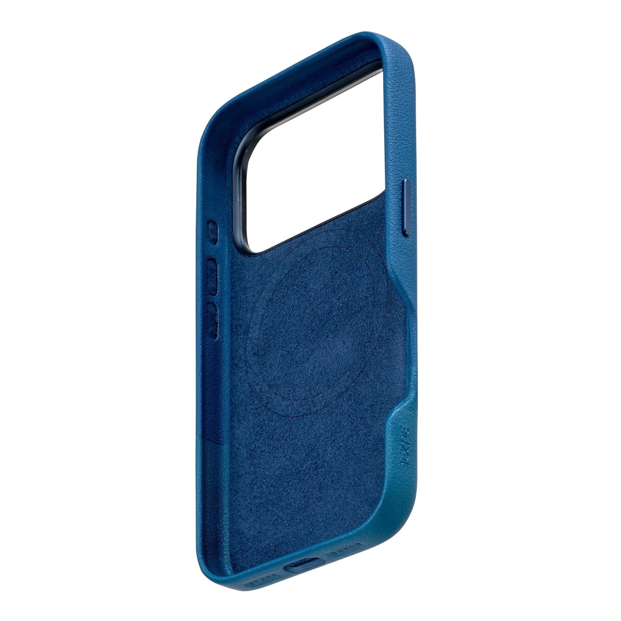 TEKNE DualTone Vegan Leather Case for iPhone 17  Pro- Blue - Image 4