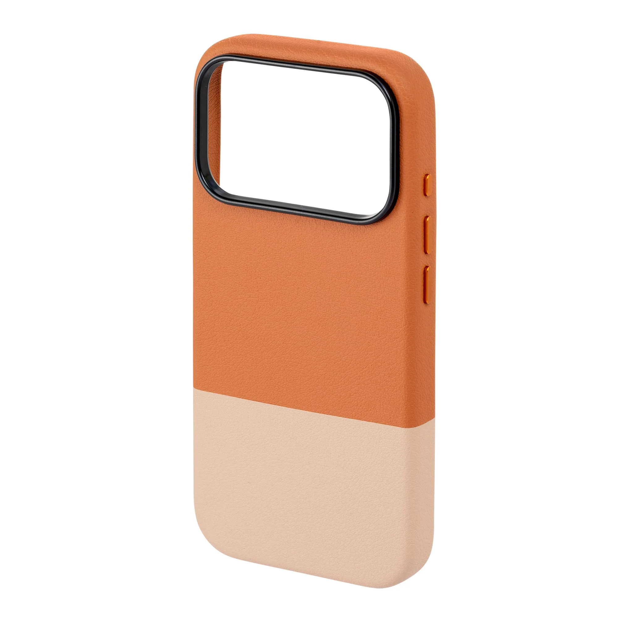 TEKNE DualTone Vegan Leather Case for iPhone 17  Pro- Brown - Image 5