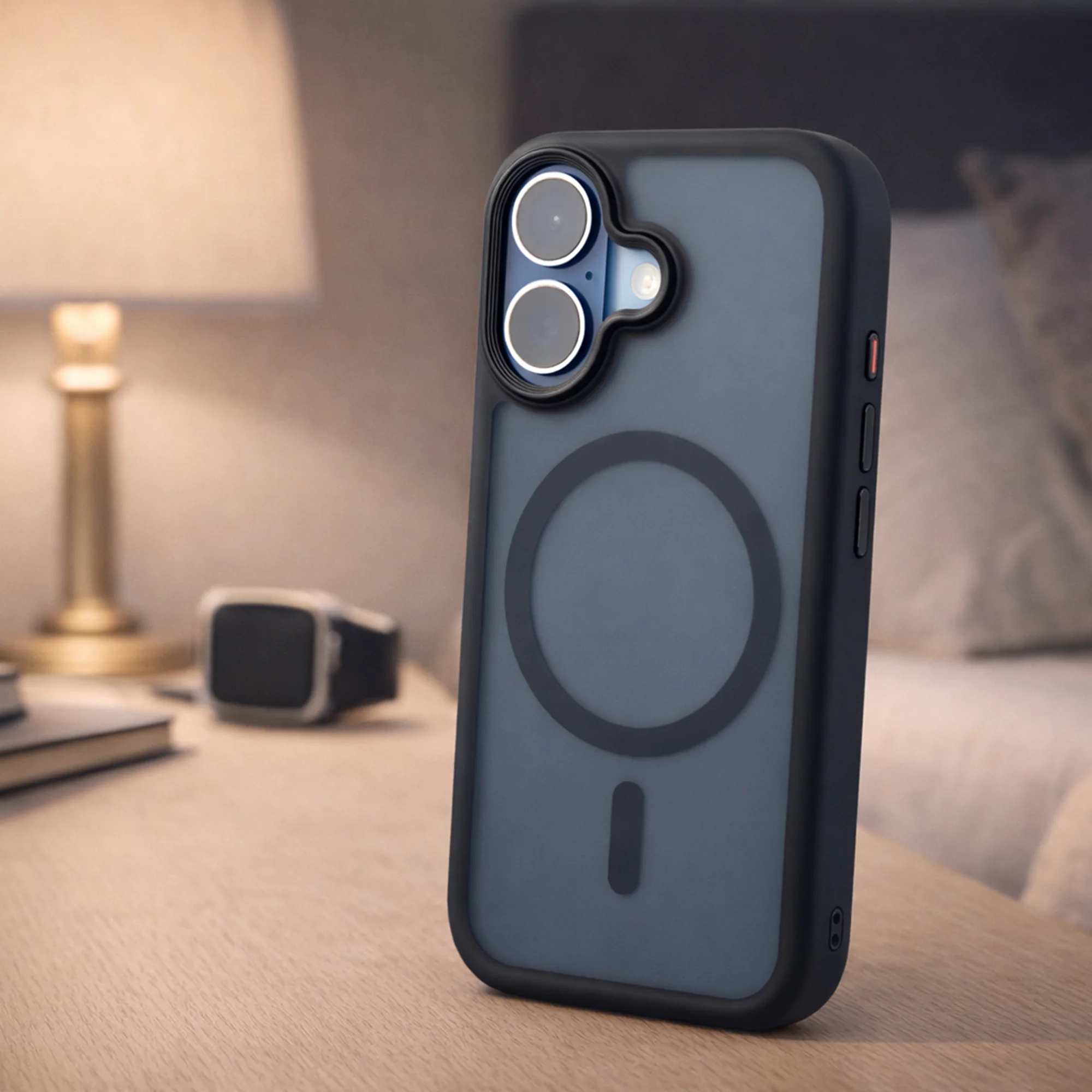 TEKNE Hybrid Frost Matte case   for iPhone 17-Black - Image 3