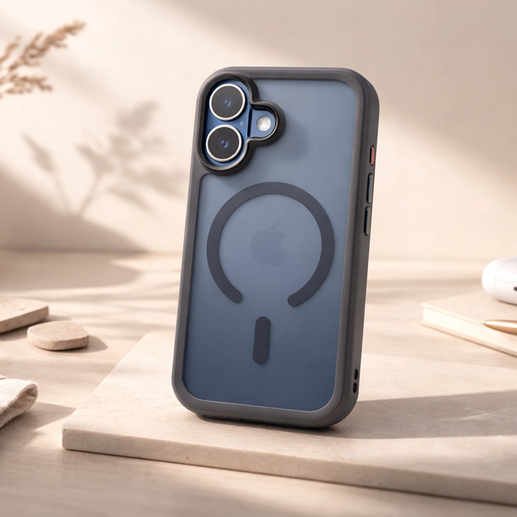 TEKNE Hybrid Frost Matte case   for iPhone 17-Black - Image 7
