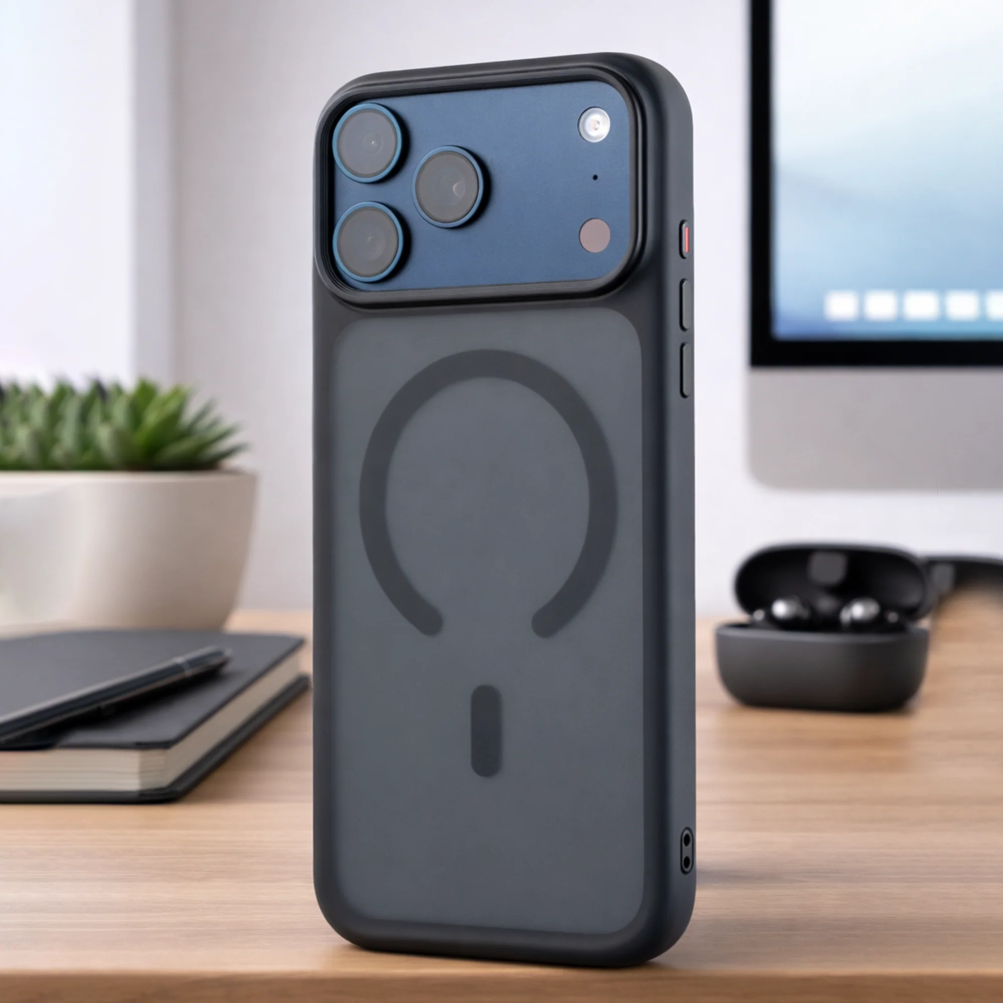 TEKNE Hybrid Frost Matte case   for iPhone 17 Pro Max-Black - Image 5
