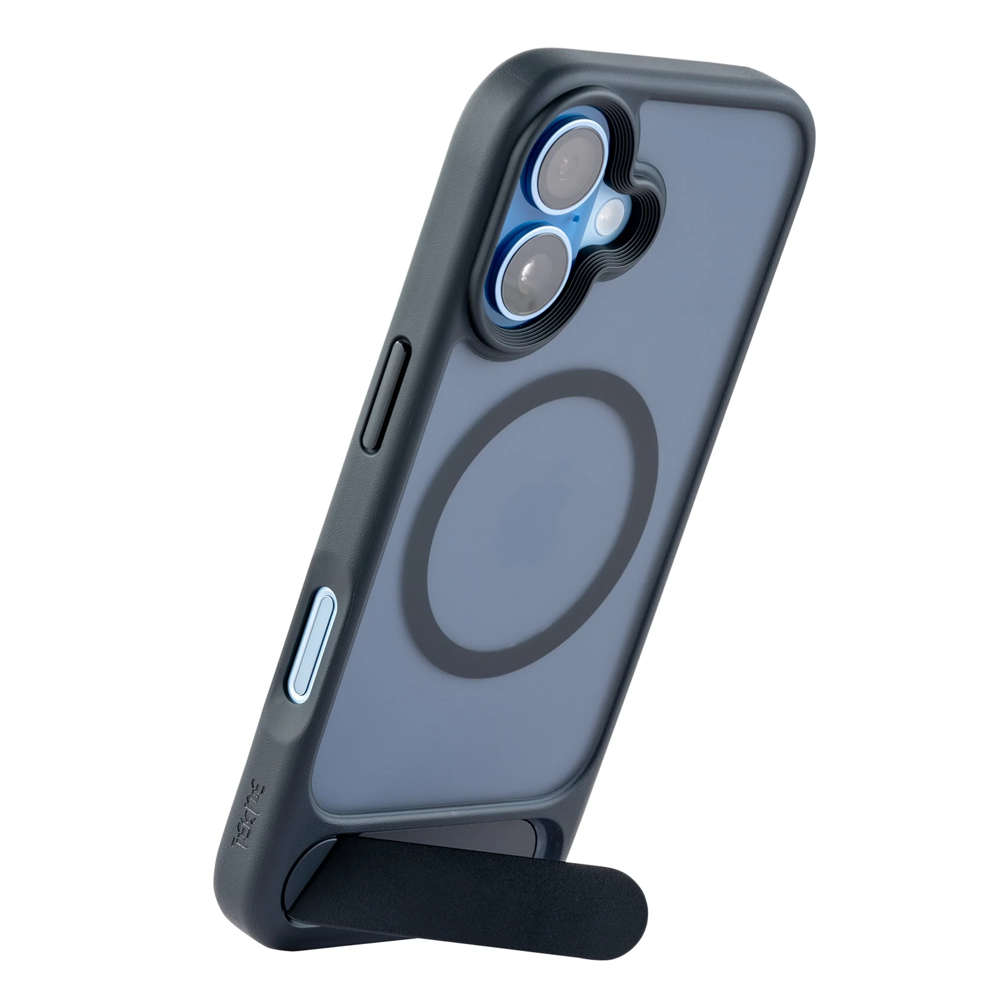 TEKNE Hybrid Frost Matte with stand Case for iPhone 17-Black - Image 6