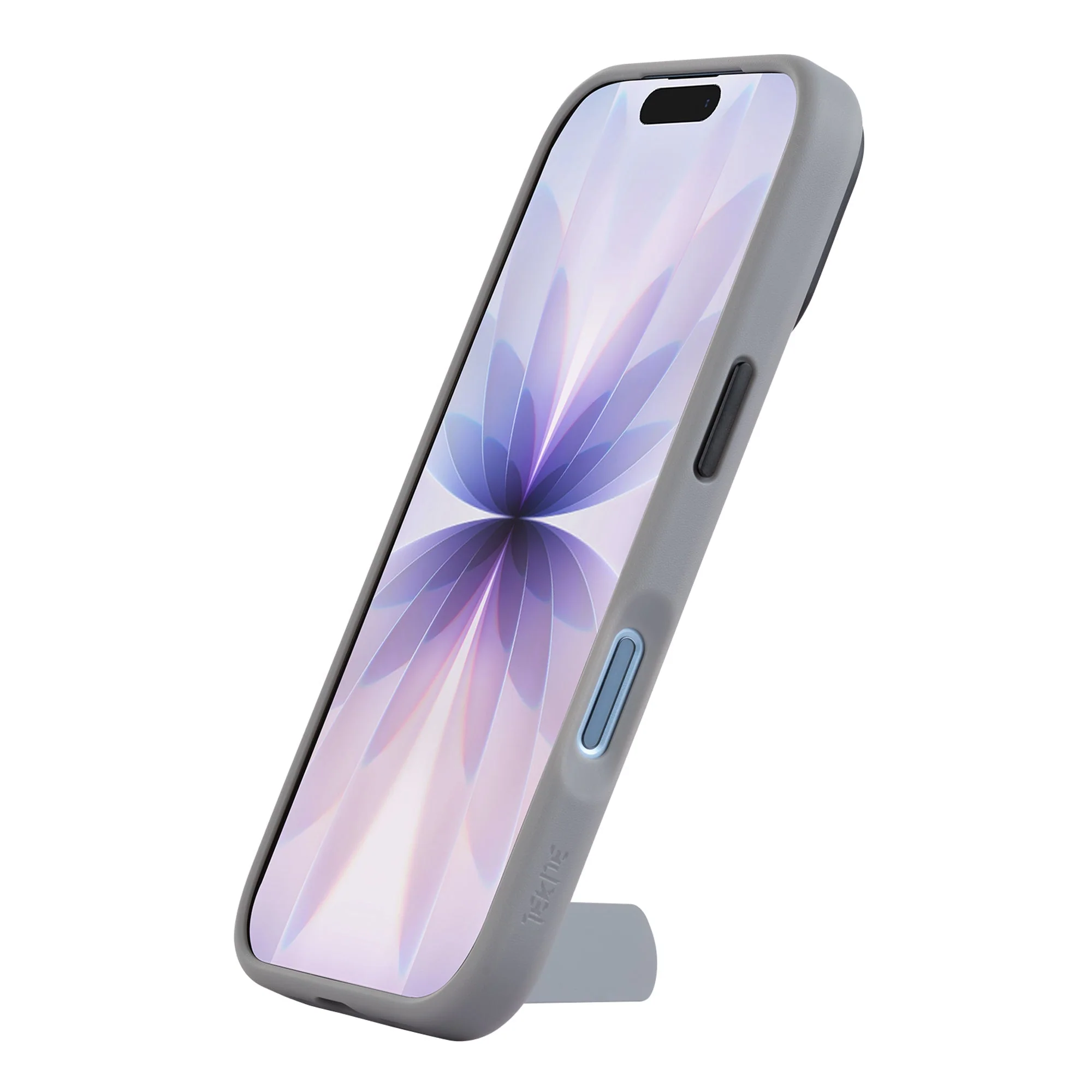 TEKNE Hybrid Frost Matte with stand Case for iPhone 17-Grey - Image 4
