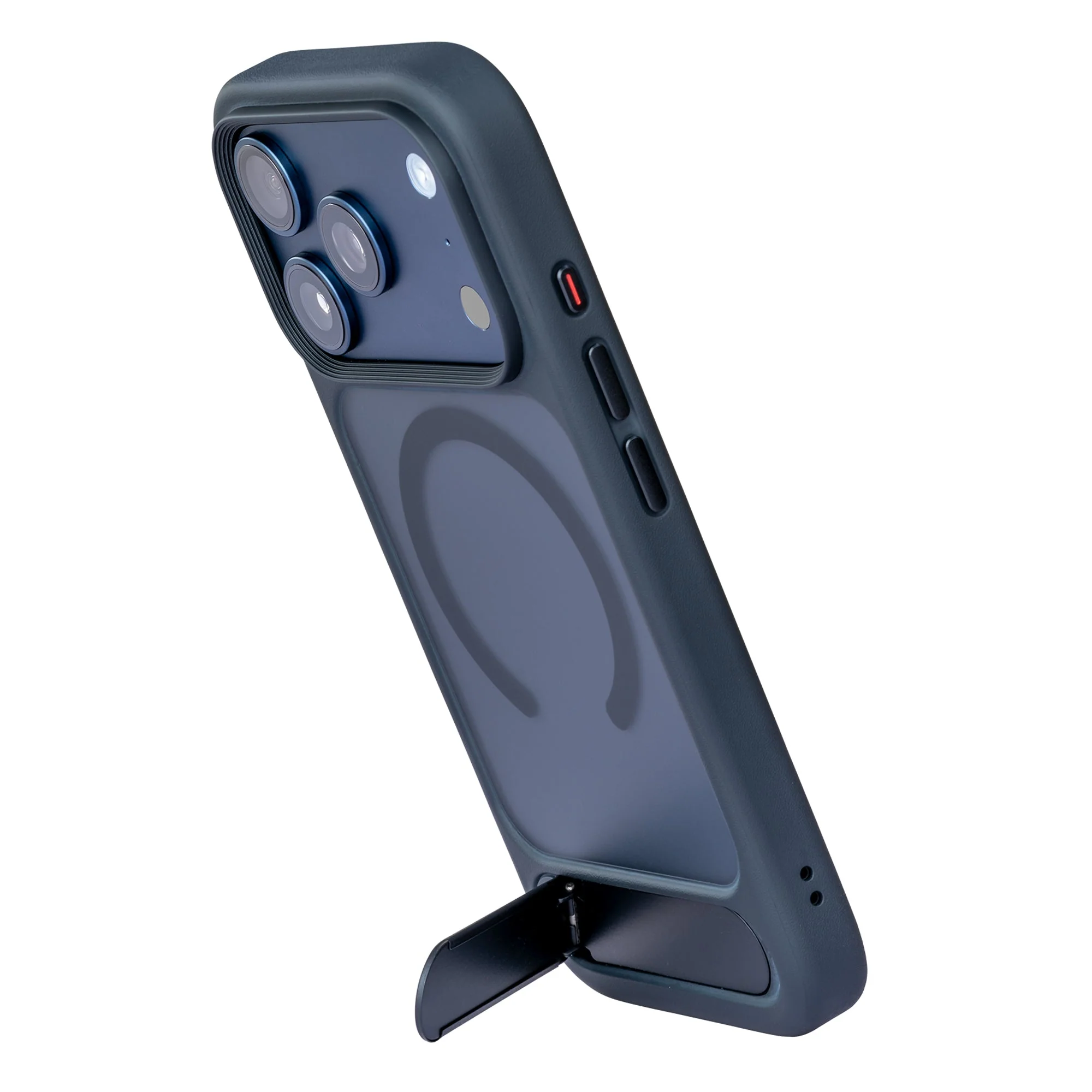 TEKNE Hybrid Frost Matte with stand Case for iPhone 17 Pro-Black - Image 5