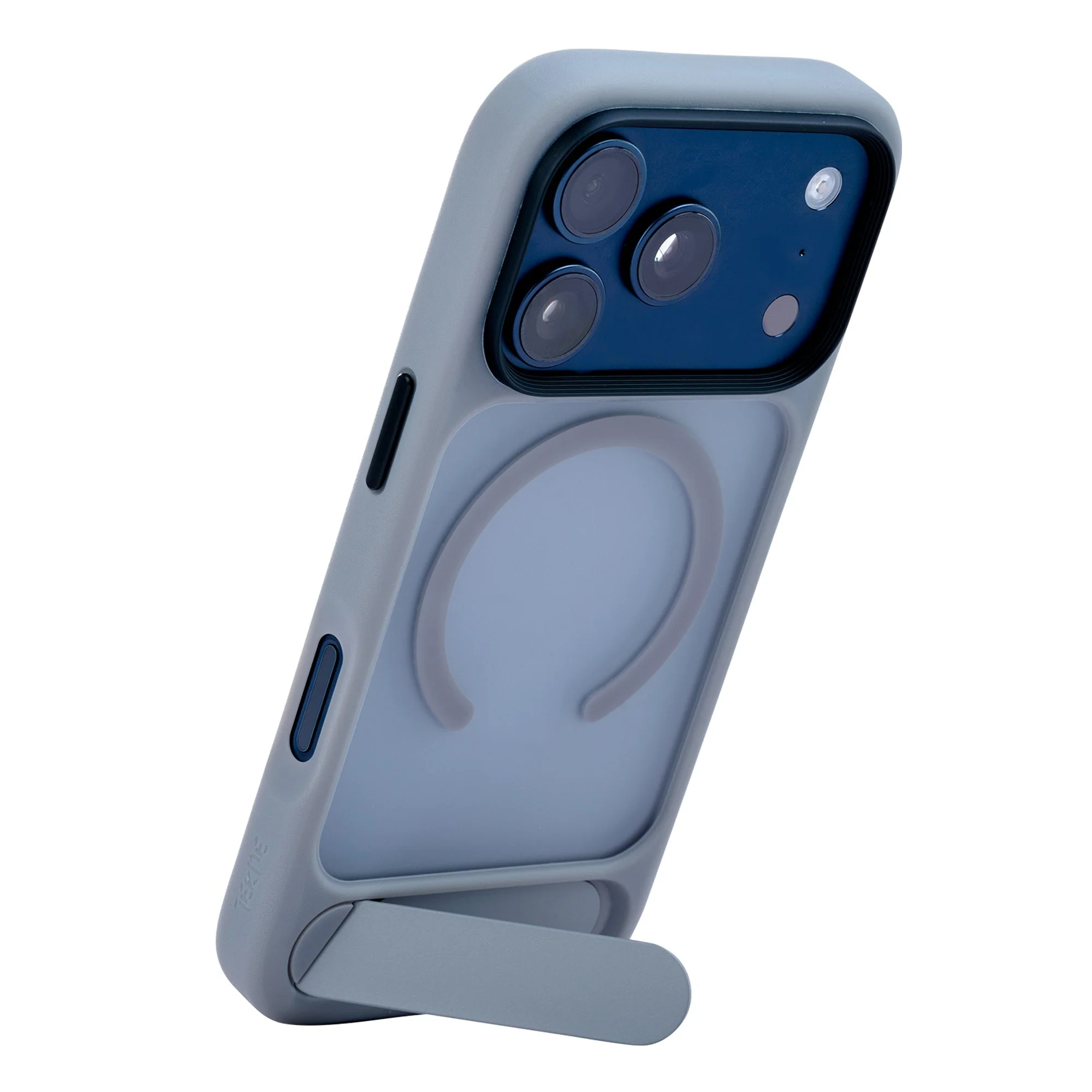 TEKNE Hybrid Frost Matte with stand Case for iPhone 17 Pro-Grey - Image 2