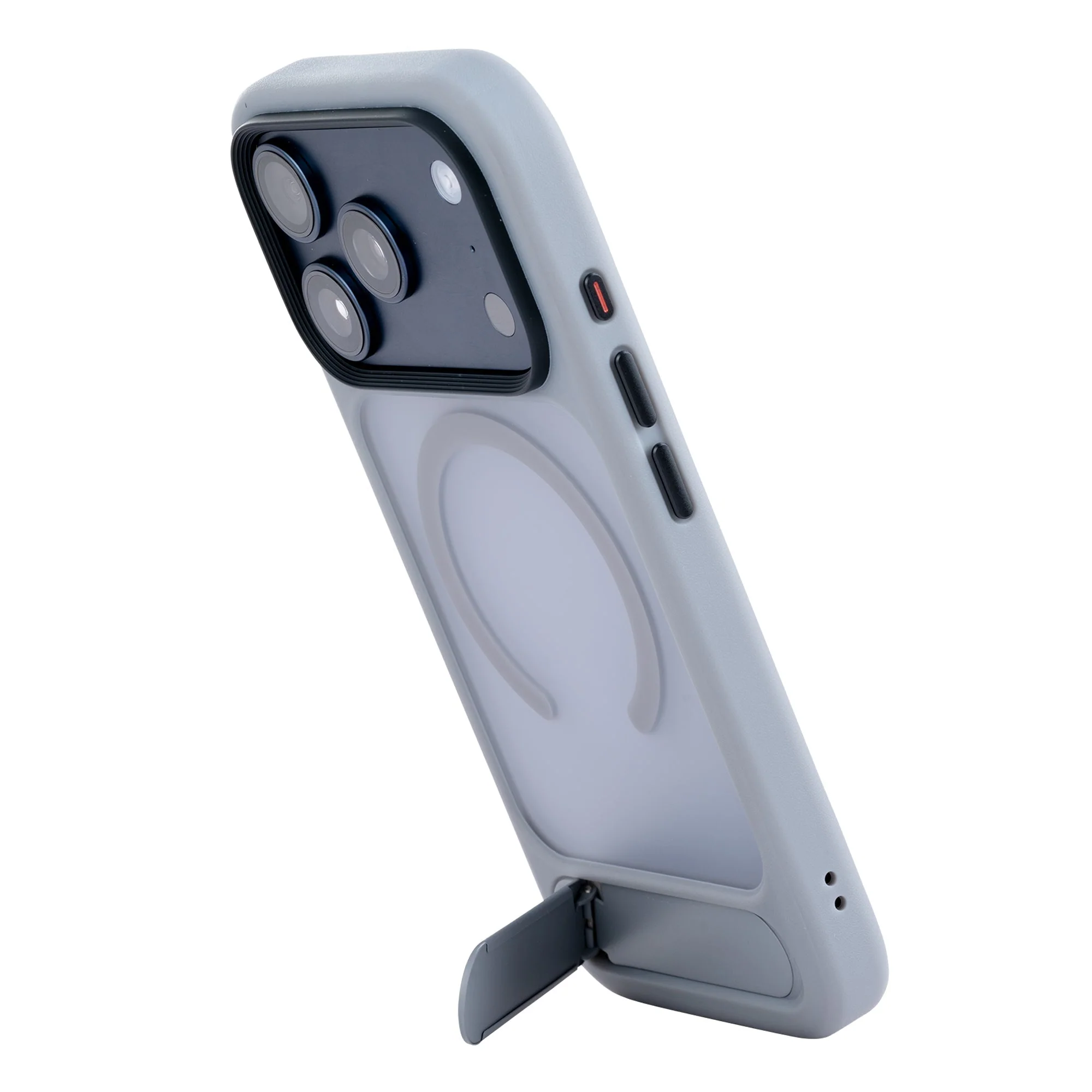 TEKNE Hybrid Frost Matte with stand Case for iPhone 17 Pro-Grey - Image 6